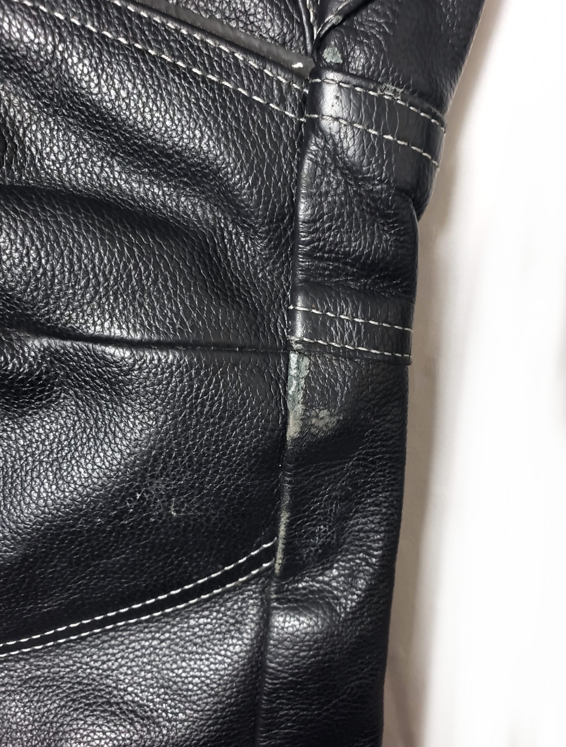 Жіночі шкіряні штани Frank Thomas для мотоциклу - чорна шкіра vintage стиль 6 Жіночі шкіряні штани Frank Thomas для мотоциклу - чорна шкіра vintage стиль - Зображення 6