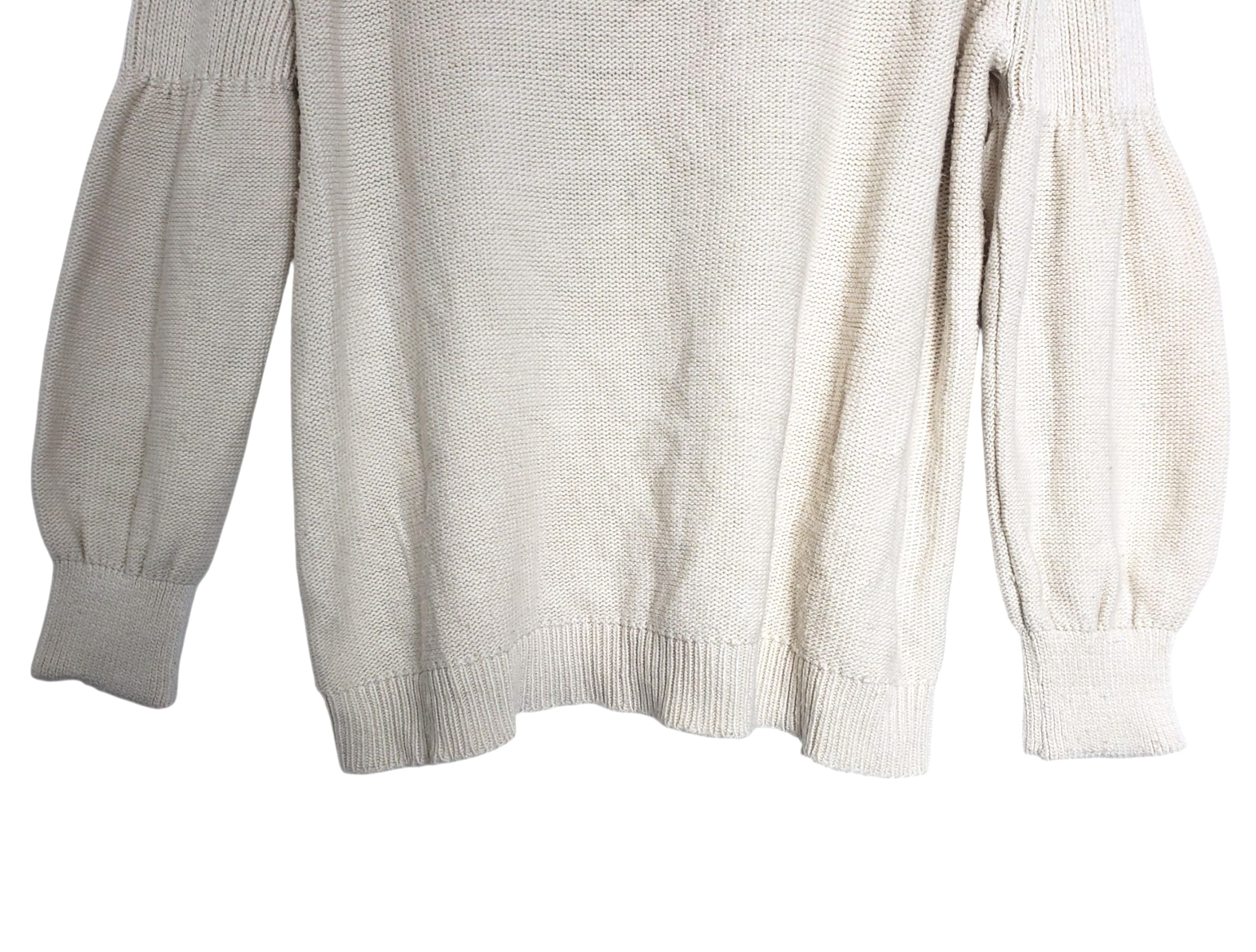 Бежевий светр жіночий з аранським візерунком Papaya - акриловий в'язаний пуловер XL 4 Бежевий светр жіночий з аранським візерунком Papaya - акриловий в'язаний пуловер XL - Зображення 4