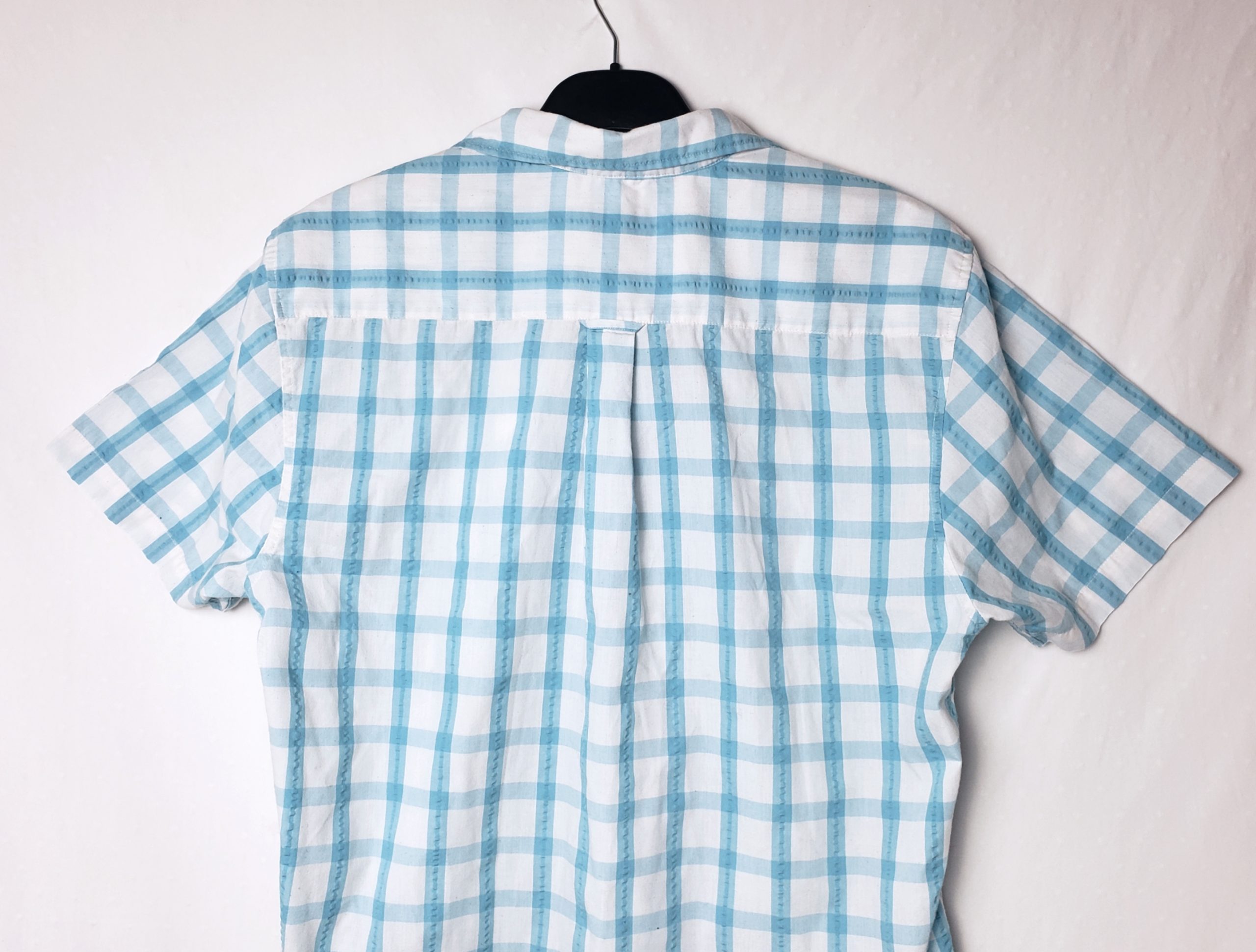 Сорочка чоловіча в клітинку Lincoln біло-синя літня casual повсякденна вживана 4 Сорочка чоловіча в клітинку Lincoln біло-синя літня casual повсякденна вживана - Зображення 4