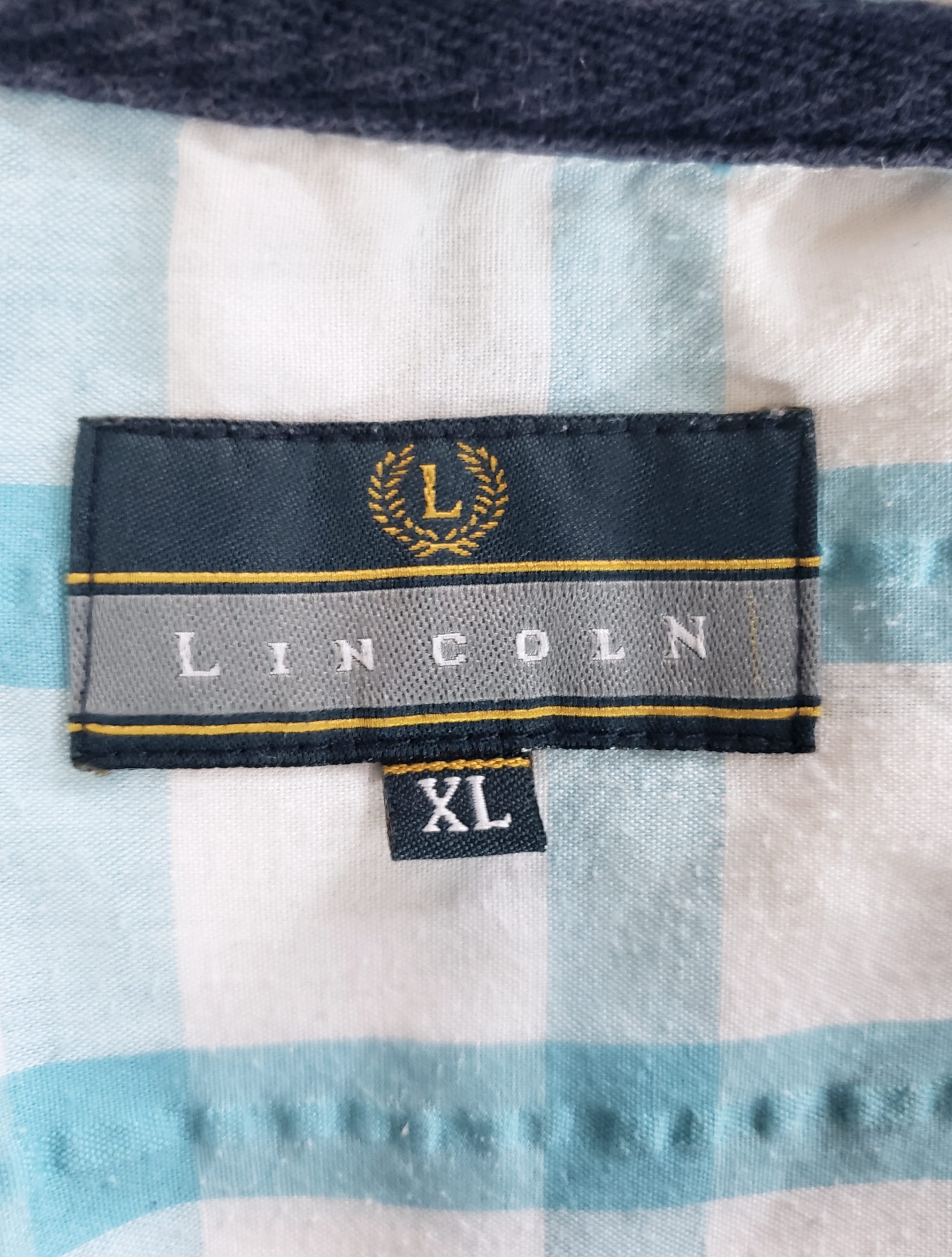 Сорочка чоловіча в клітинку Lincoln біло-синя літня casual повсякденна вживана 7 Сорочка чоловіча в клітинку Lincoln біло-синя літня casual повсякденна вживана - Зображення 7