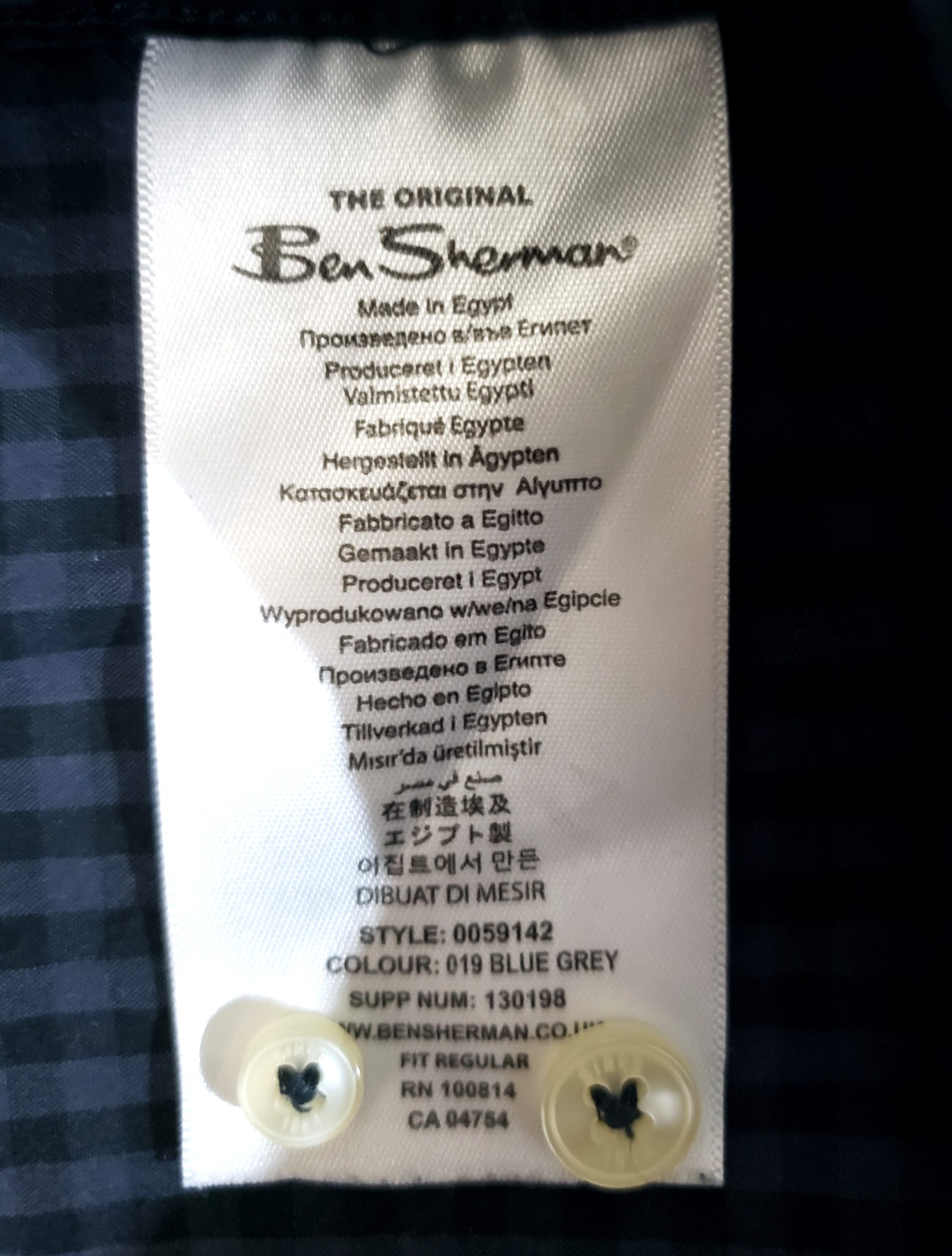 Чоловіча сорочка Ben Sherman в клітинку з коротким рукавом - літня casual сорочка синього кольору 8 Чоловіча сорочка Ben Sherman в клітинку з коротким рукавом - літня casual сорочка синього кольору - Зображення 8