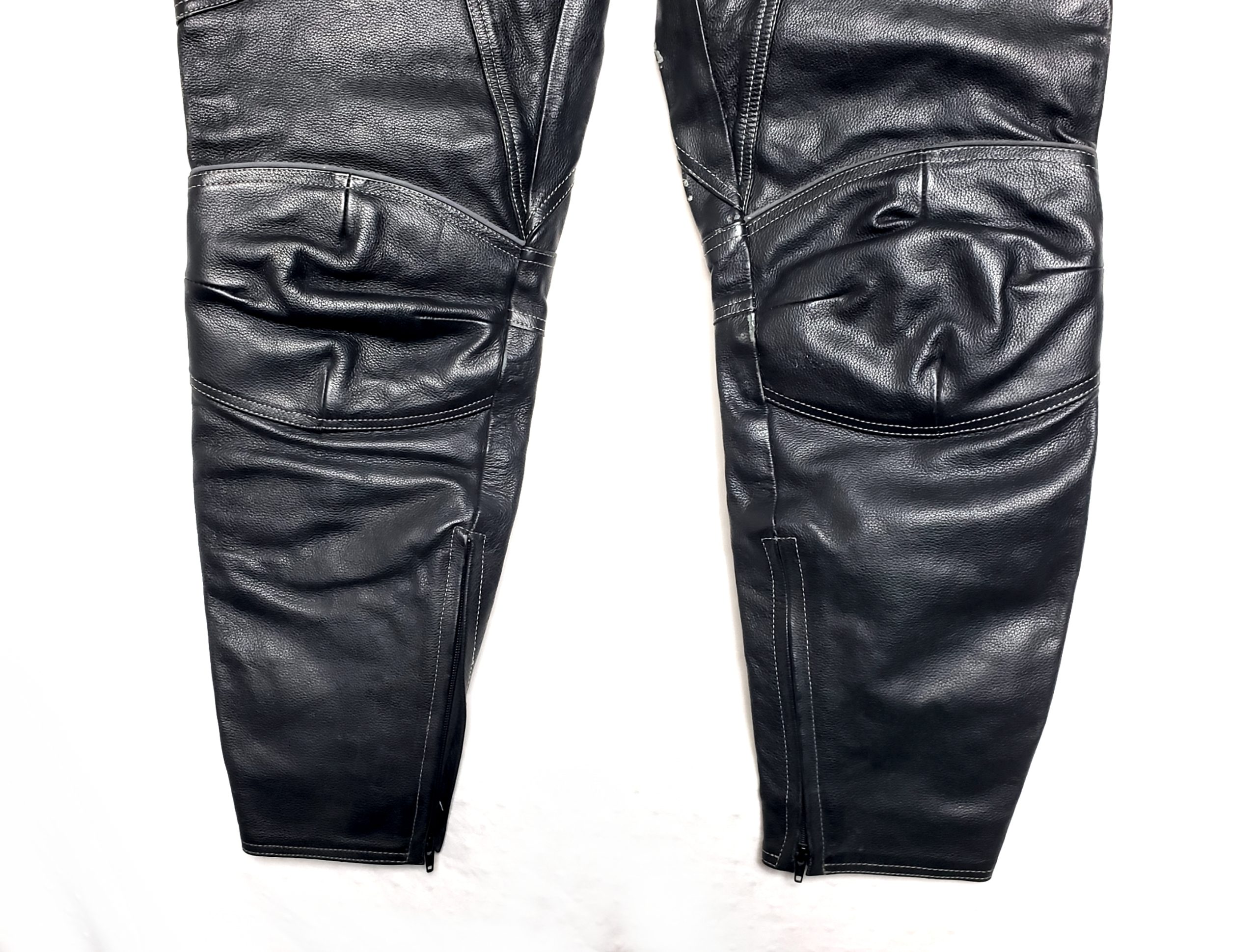 Жіночі шкіряні штани Frank Thomas для мотоциклу - чорна шкіра vintage стиль 8 Жіночі шкіряні штани Frank Thomas для мотоциклу - чорна шкіра vintage стиль - Зображення 8
