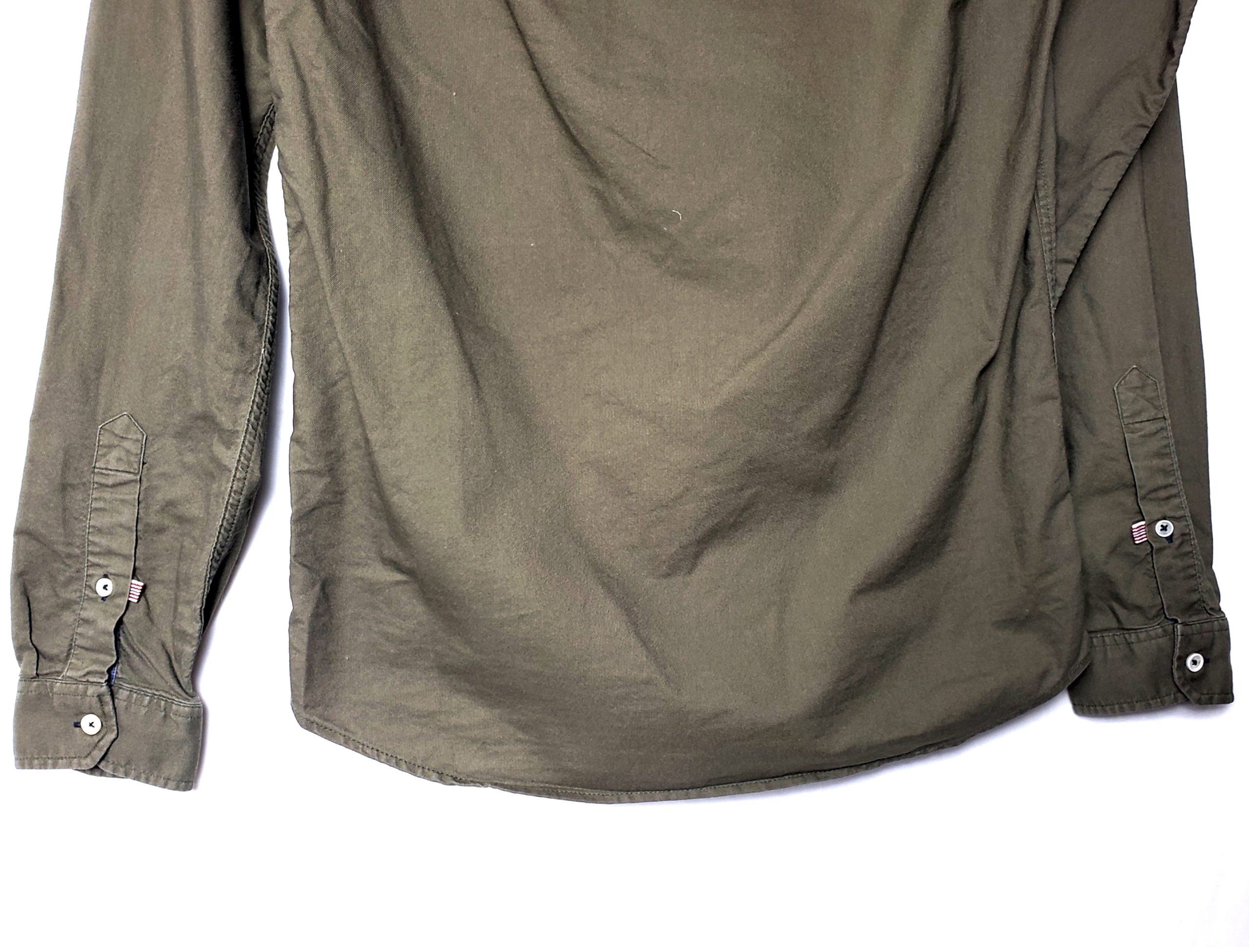 Чоловіча бавовняна сорочка Zara Man хакі кольору - класична сорочка з довгим рукавом розмір S 8 Чоловіча бавовняна сорочка Zara Man хакі кольору - класична сорочка з довгим рукавом розмір S - Зображення 8