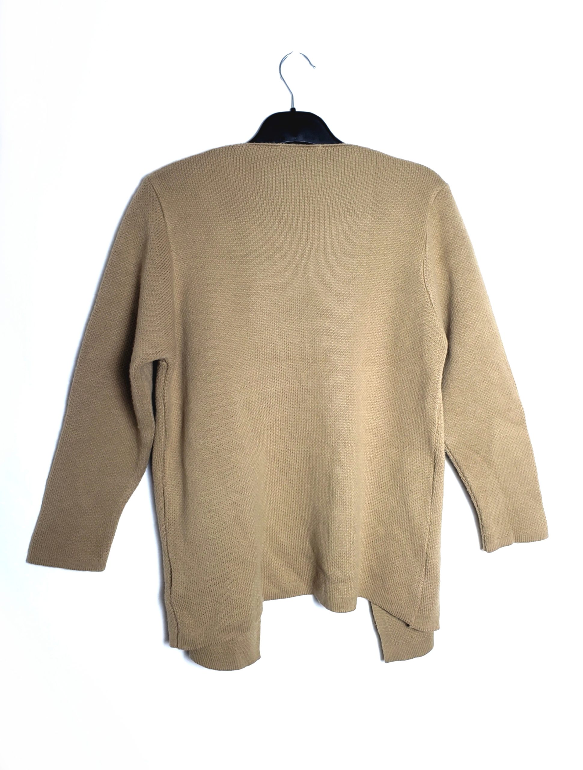 Елегантний бежевий кардиган з акрилу - жіночий в'язаний кардиган без застібок в ідеальному стані 2 Елегантний бежевий кардиган з акрилу - жіночий в'язаний кардиган без застібок в ідеальному стані - Зображення 2