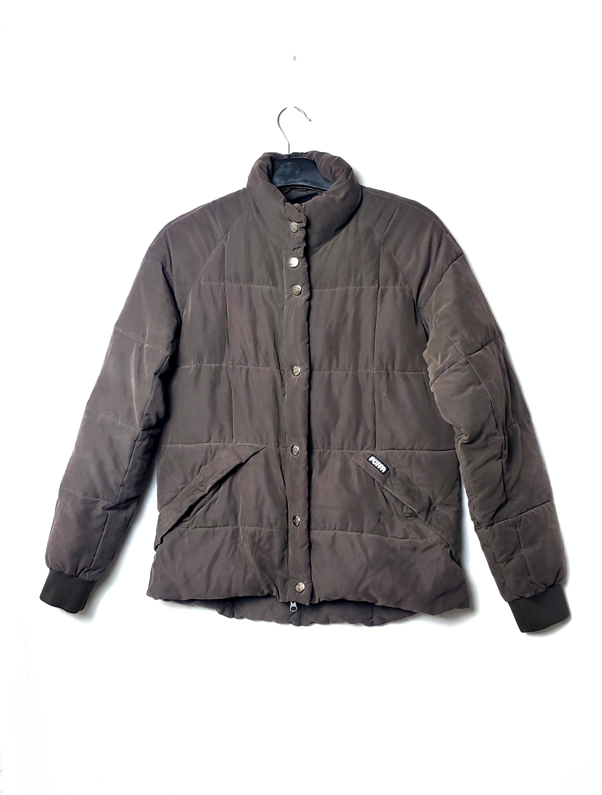 Коричнева стьогана куртка Puffa - вінтажний стиль для осені та зими, повсякденний верхній одяг 1 Коричнева стьогана куртка Puffa - вінтажний стиль для осені та зими, повсякденний верхній одяг