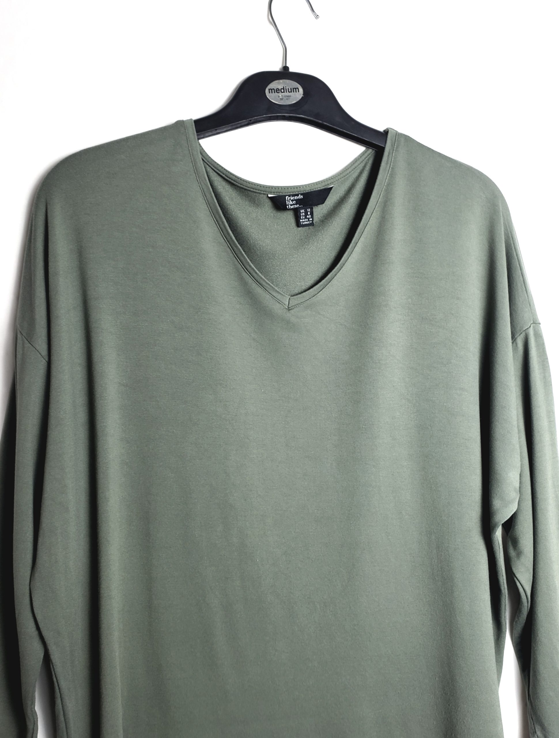 Оливкова блуза з довгим рукавом Friends Like These - класичний жіночий одяг розмір L 8 Оливкова блуза з довгим рукавом Friends Like These - класичний жіночий одяг розмір L - Зображення 8