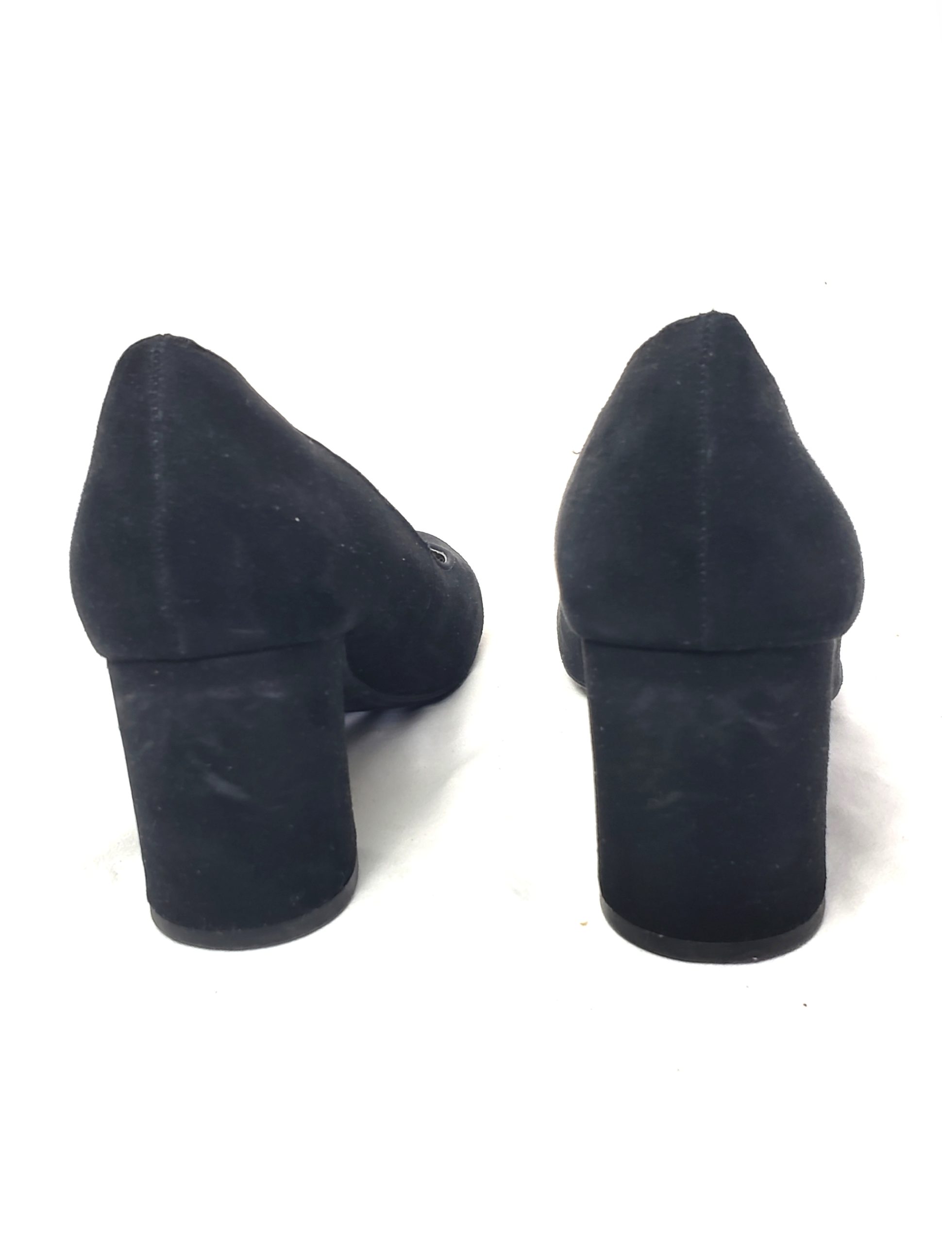 Класичні чорні туфлі Tesco (F&F) на стійкому блочному каблуці, еко-замша, р. 36 7 Класичні чорні туфлі Tesco (F&F) на стійкому блочному каблуці, еко-замша, р. 36 - Зображення 7