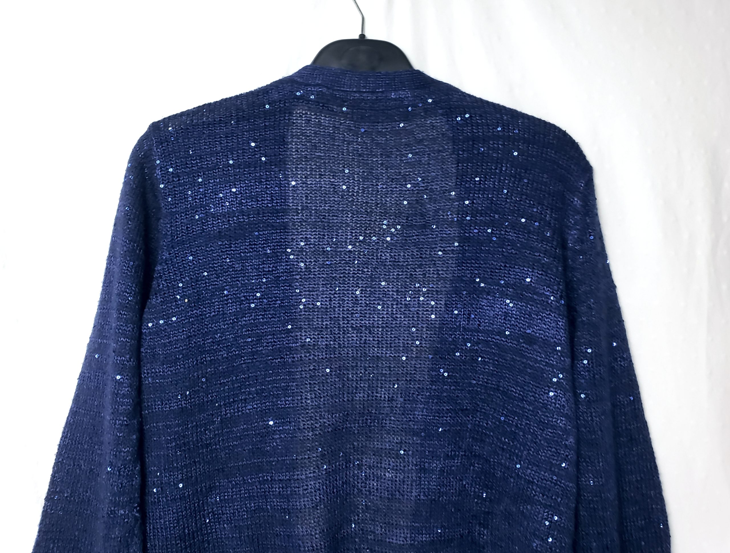 Синій жіночий кардиган з паєтками ATMOSPHERE - елегантний в'язаний кардиган розмір 44 4 Синій жіночий кардиган з паєтками ATMOSPHERE - елегантний в'язаний кардиган розмір 44 - Зображення 4