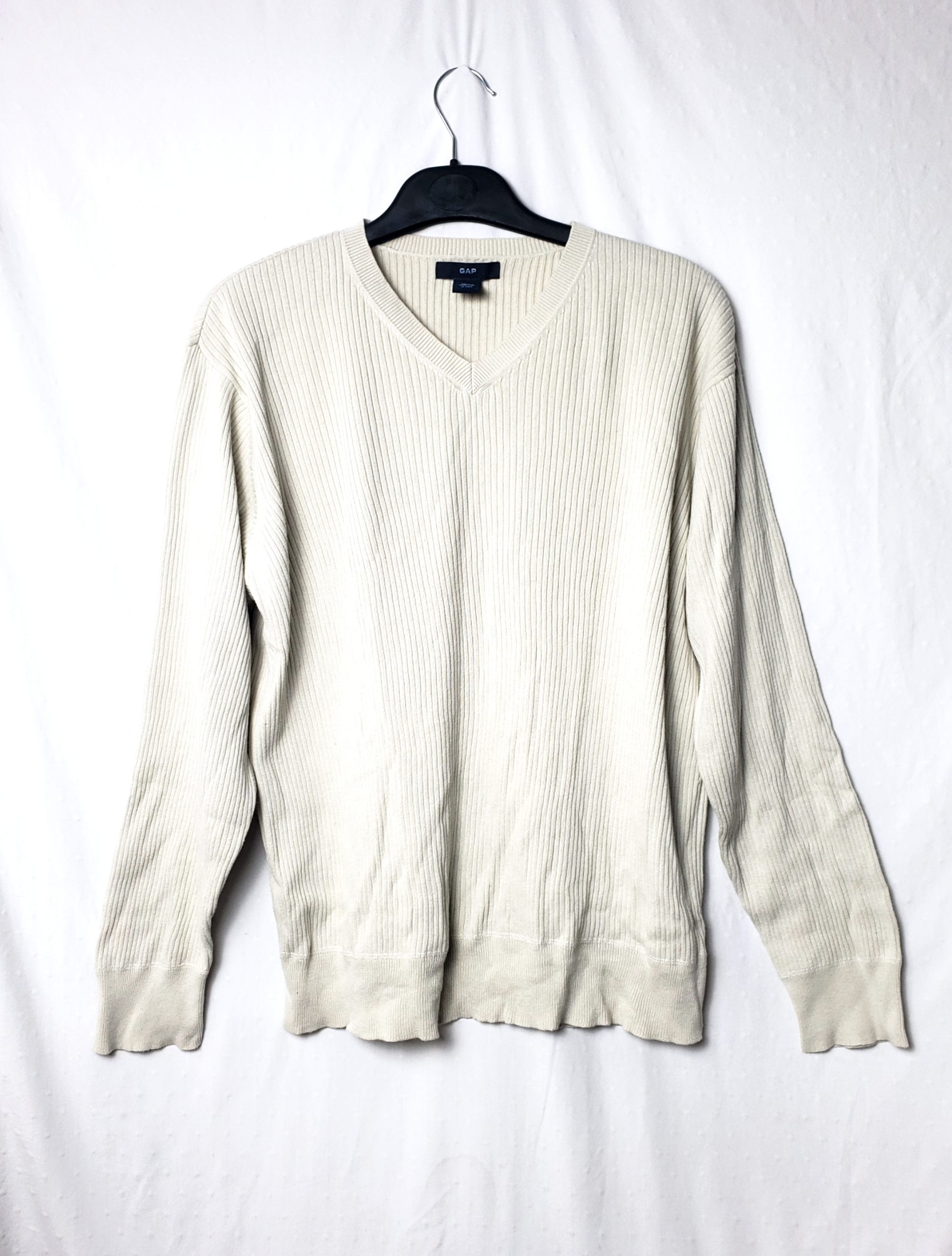 Бежевий бавовняний светр GAP XL - ідеальний для осіннього casual стилю та повсякденного носіння 1 Бежевий бавовняний светр GAP XL - ідеальний для осіннього casual стилю та повсякденного носіння