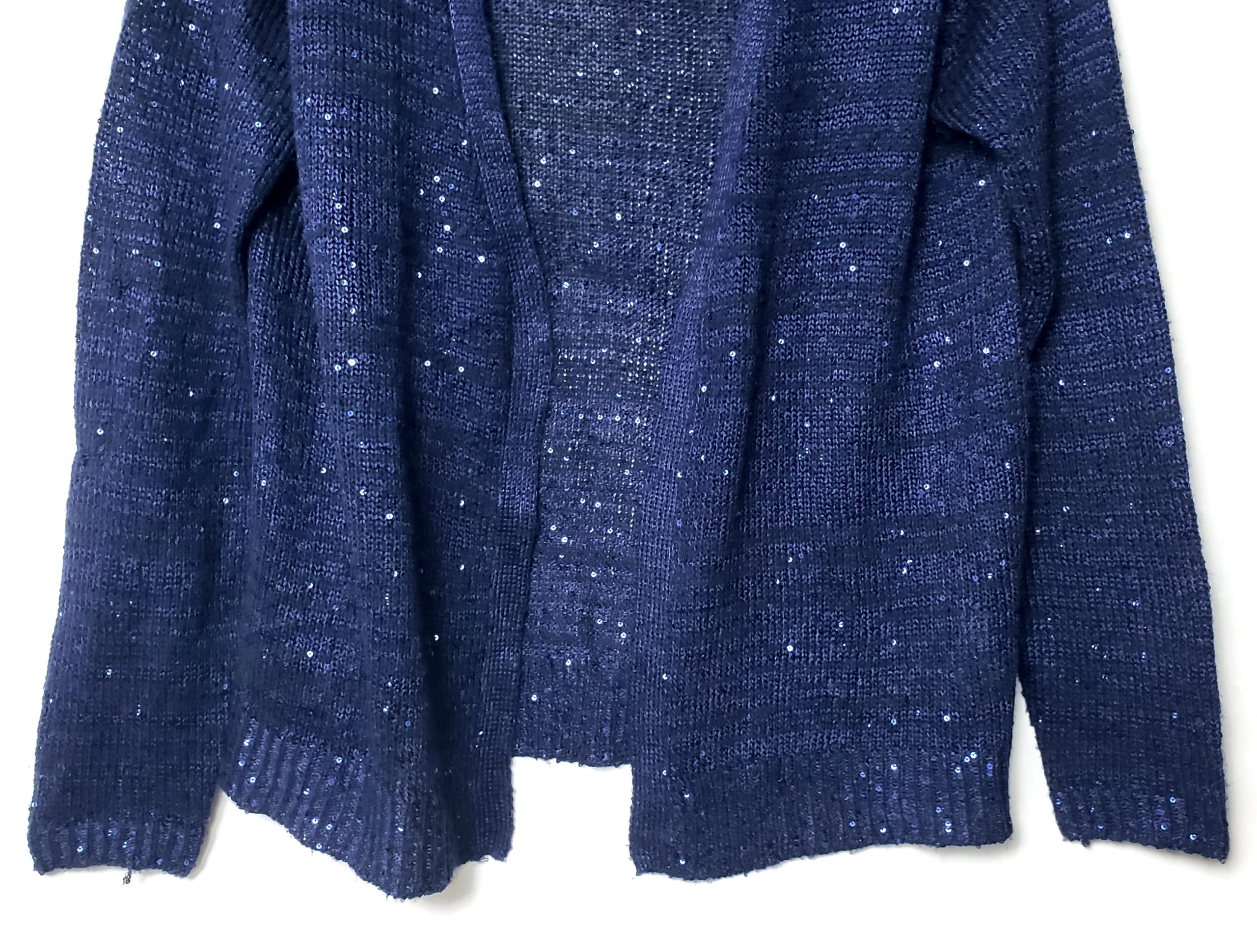 Синій жіночий кардиган з паєтками ATMOSPHERE - елегантний в'язаний кардиган розмір 44 5 Синій жіночий кардиган з паєтками ATMOSPHERE - елегантний в'язаний кардиган розмір 44 - Зображення 5