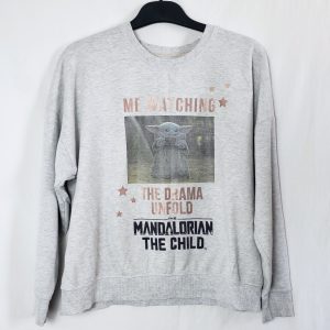 Сірий світшот Disney Star Wars Mandalorian The Child - жіночий одяг з принтом вживаний