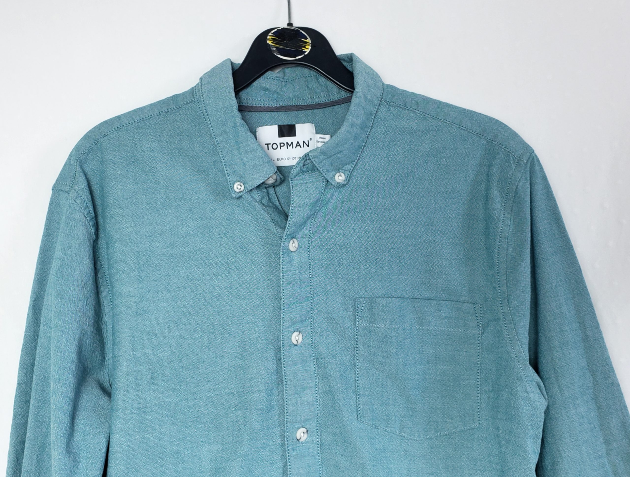 Бакитна чоловіча сорочка Topman - повсякденний стиль для роботи та відпочинку 3 Бакитна чоловіча сорочка Topman - повсякденний стиль для роботи та відпочинку - Зображення 3