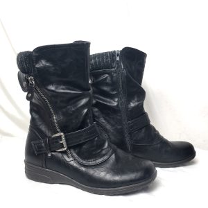 Чорні жіночі черевики PAVERS 37-38 розмір - стильне демісезонне взуття в ідеальному стані