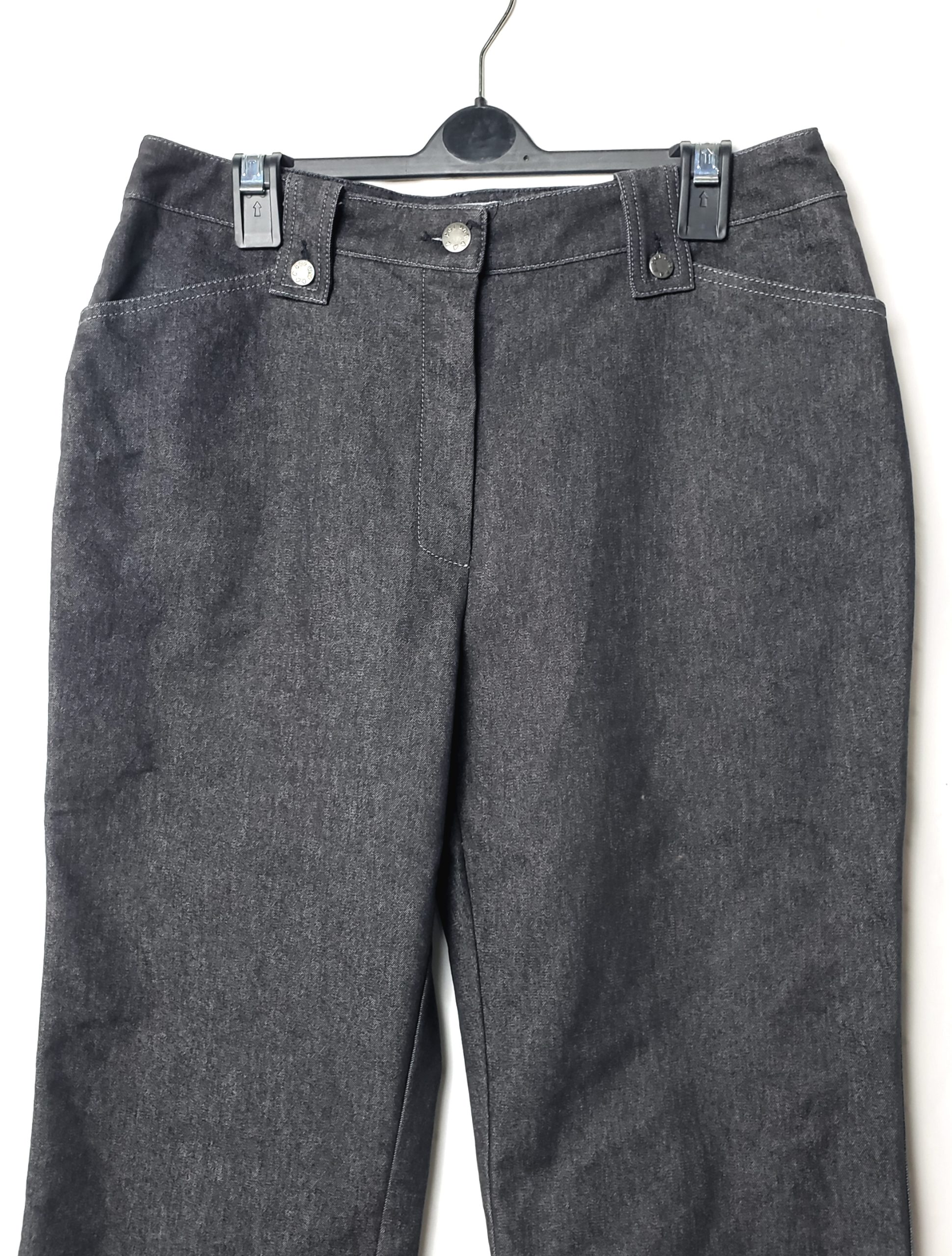 Сірі жіночі брюки Per Una розмір 14S - класичні штани з бавовни 4 Сірі жіночі брюки Per Una розмір 14S - класичні штани з бавовни - Зображення 4