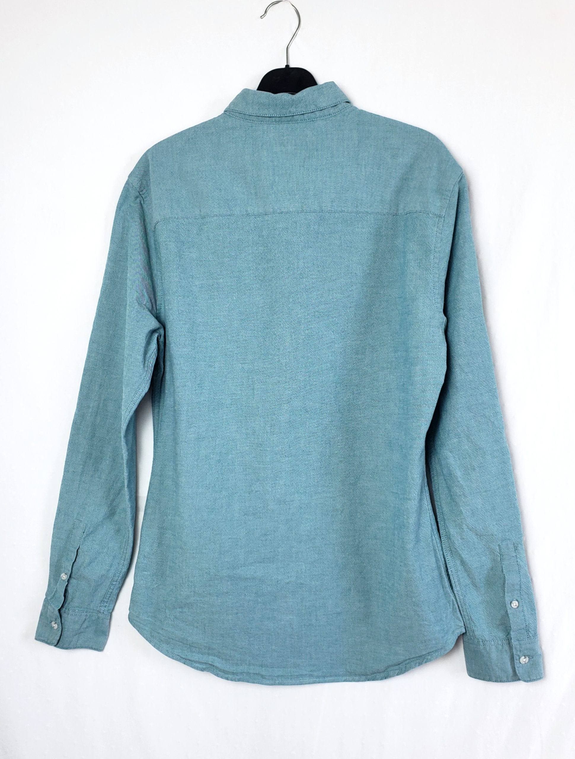 Бакитна чоловіча сорочка Topman - повсякденний стиль для роботи та відпочинку 2 Бакитна чоловіча сорочка Topman - повсякденний стиль для роботи та відпочинку - Зображення 2