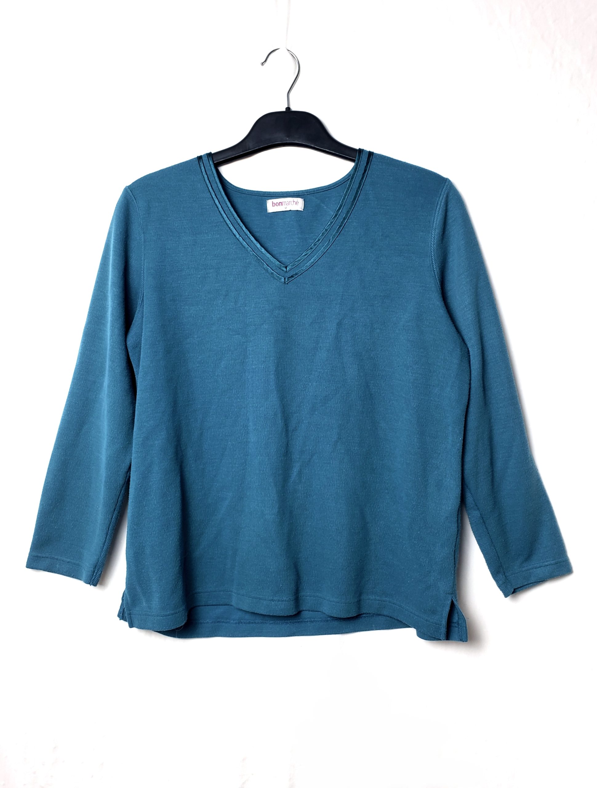 Бакитна блуза Bonmarché з V-вирізом - стильна жіноча кофта для офісу та повсякдення 1 Бакитна блуза Bonmarché з V-вирізом - стильна жіноча кофта для офісу та повсякдення