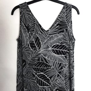 Стильний чорний топ з тропічним принтом - елегантна віскозна блуза F&F у ідеальному стані