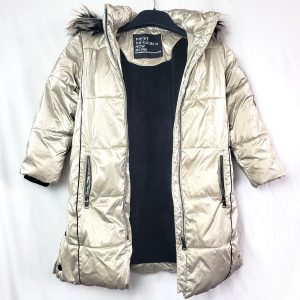 Стильна золота куртка Next 7 років - елегантний зимовий тренд для модних дітей