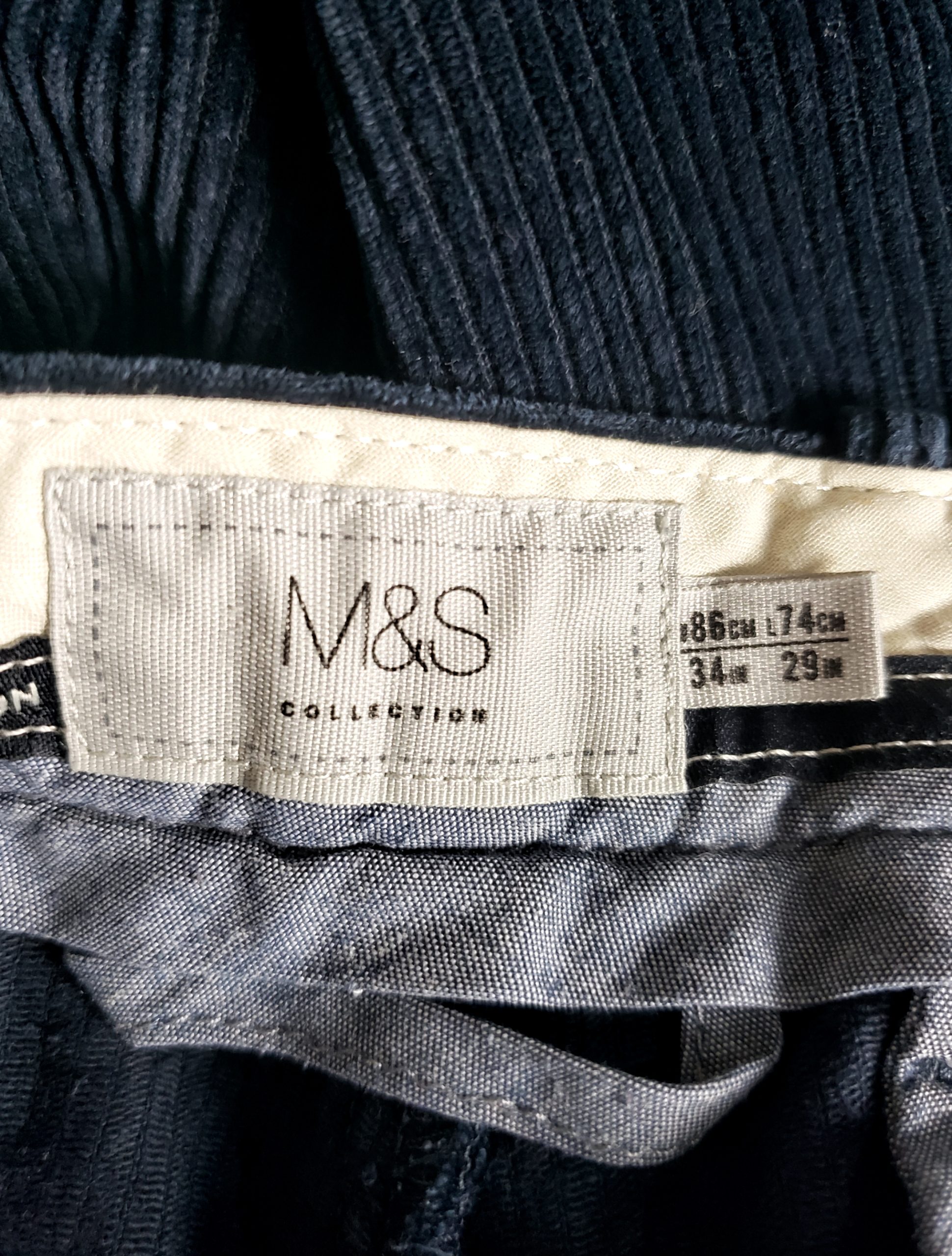 Стильні сині вельветові штани M&S для повсякденного носіння - ідеальний стан 9 Стильні сині вельветові штани M&S для повсякденного носіння - ідеальний стан - Зображення 9