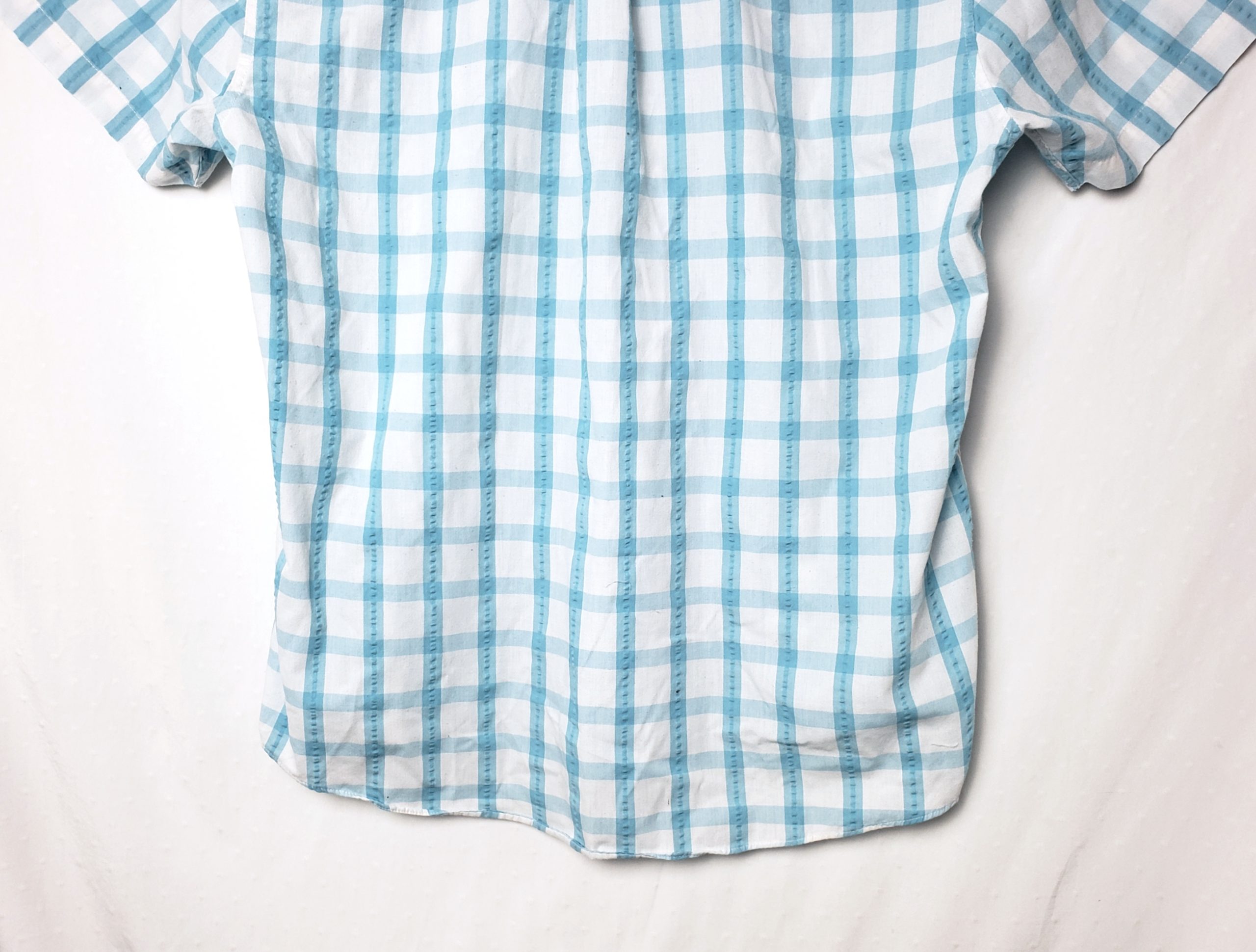 Сорочка чоловіча в клітинку Lincoln біло-синя літня casual повсякденна вживана 5 Сорочка чоловіча в клітинку Lincoln біло-синя літня casual повсякденна вживана - Зображення 5