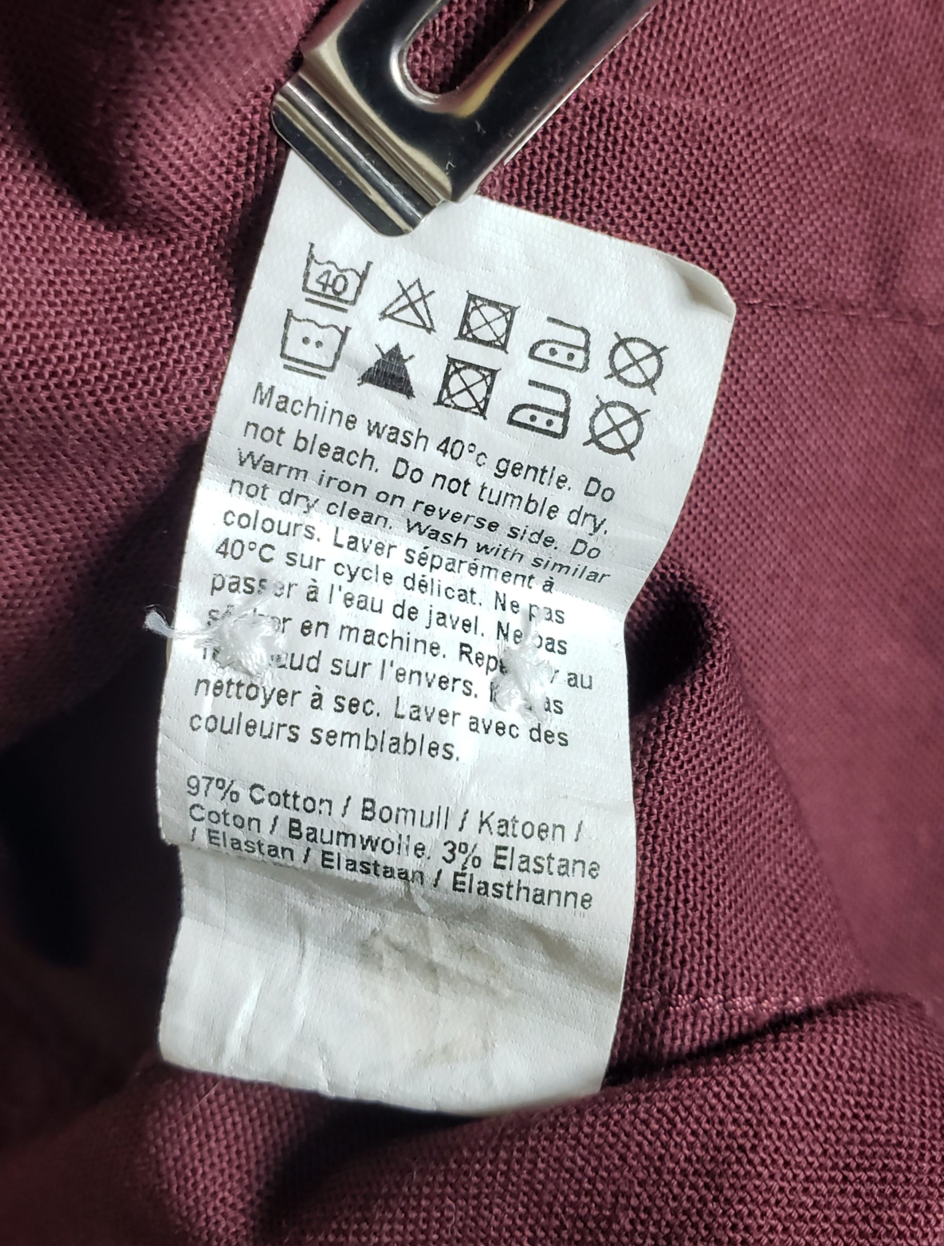 Бордова сорочка River Island з коротким рукавом - чоловіча stretch oxford сорочка L розмір 9 Бордова сорочка River Island з коротким рукавом - чоловіча stretch oxford сорочка L розмір - Зображення 9