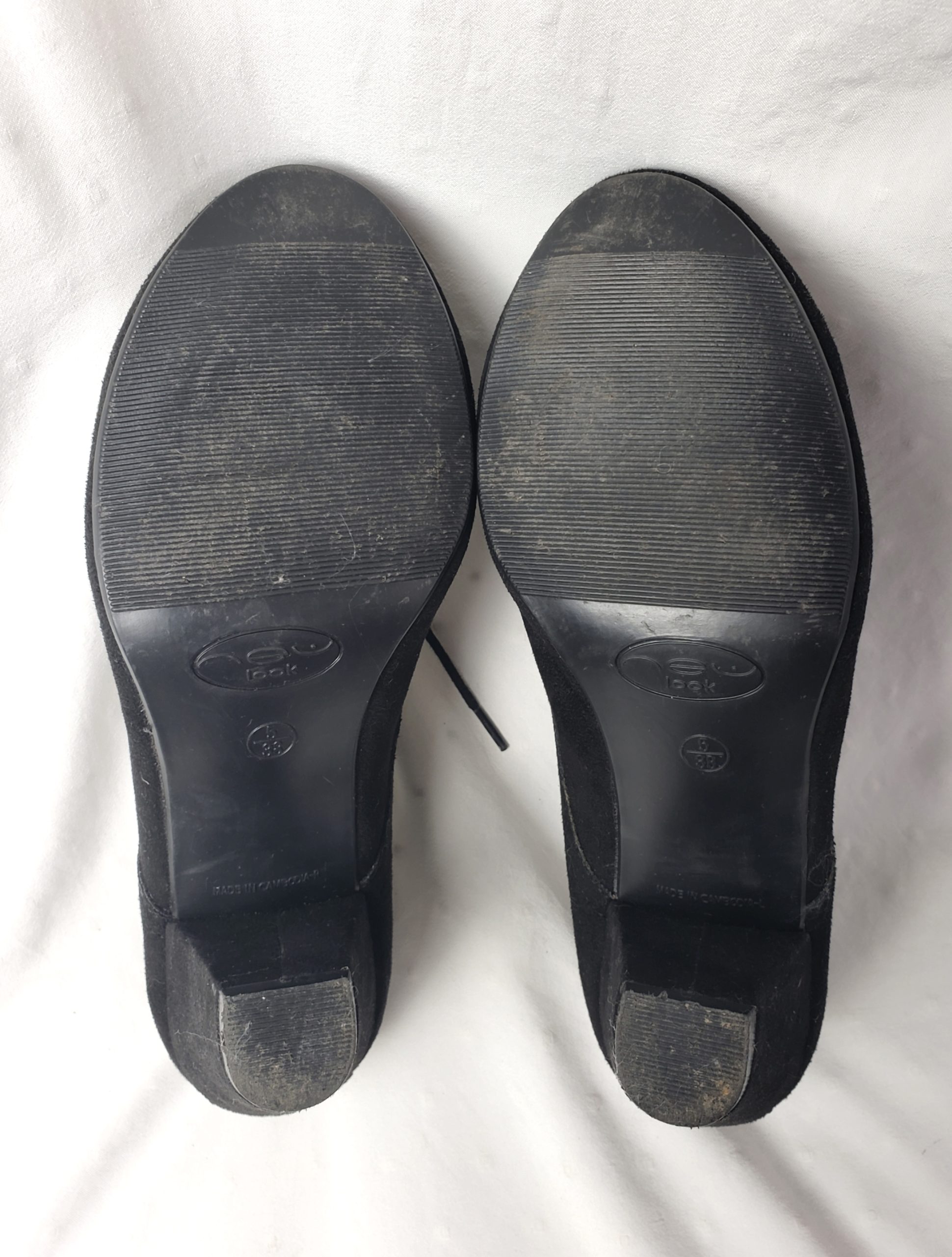 Чорні черевики з каблуком 8 см розмір 38 - штучна замша, весна-літо-осінь 2 Чорні черевики з каблуком 8 см розмір 38 - штучна замша, весна-літо-осінь - Зображення 2