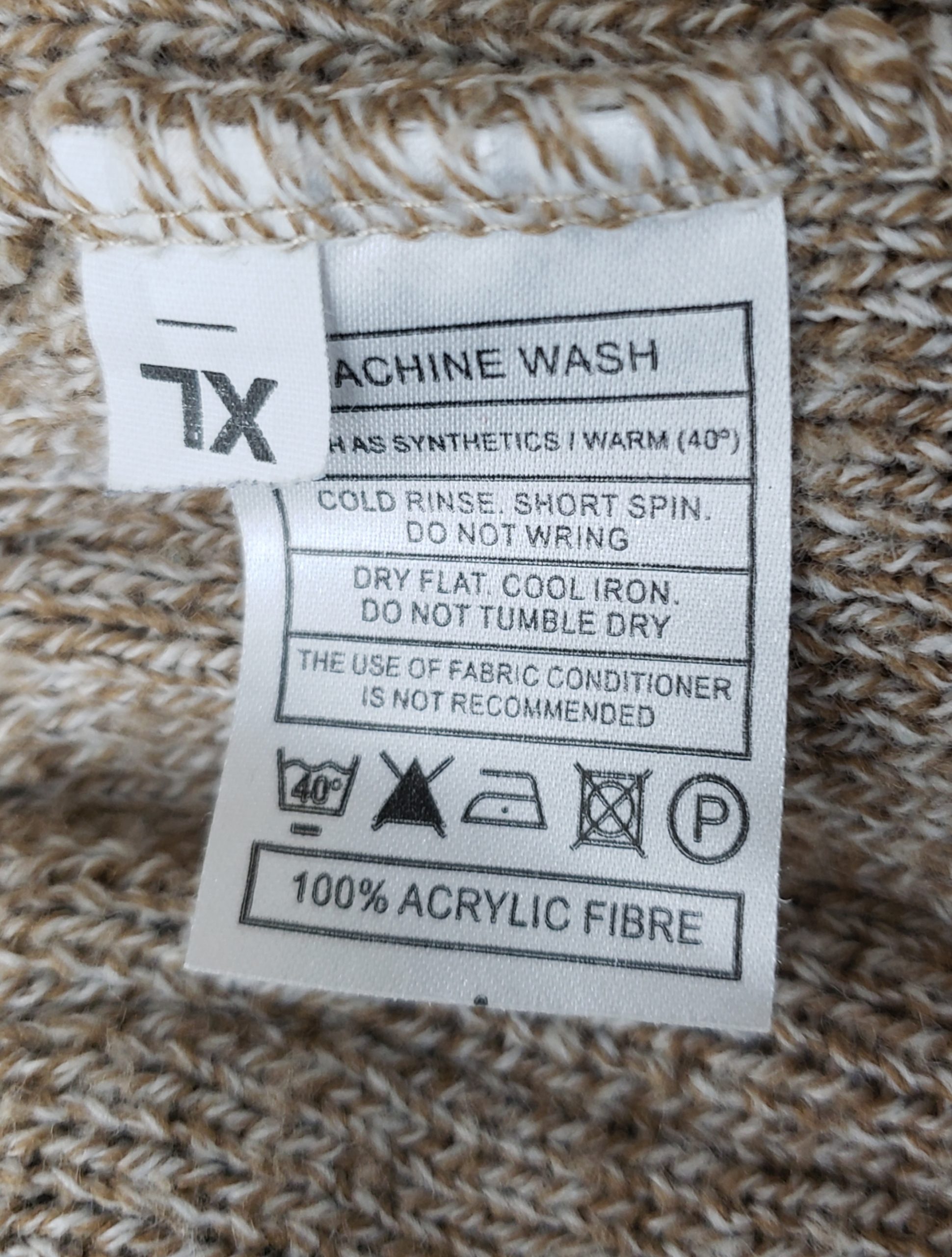 Чоловічий кардиган бежевий з принтом Menswear XL - акрил, вживаний в гарному стані 7 Чоловічий кардиган бежевий з принтом Menswear XL - акрил, вживаний в гарному стані - Зображення 7