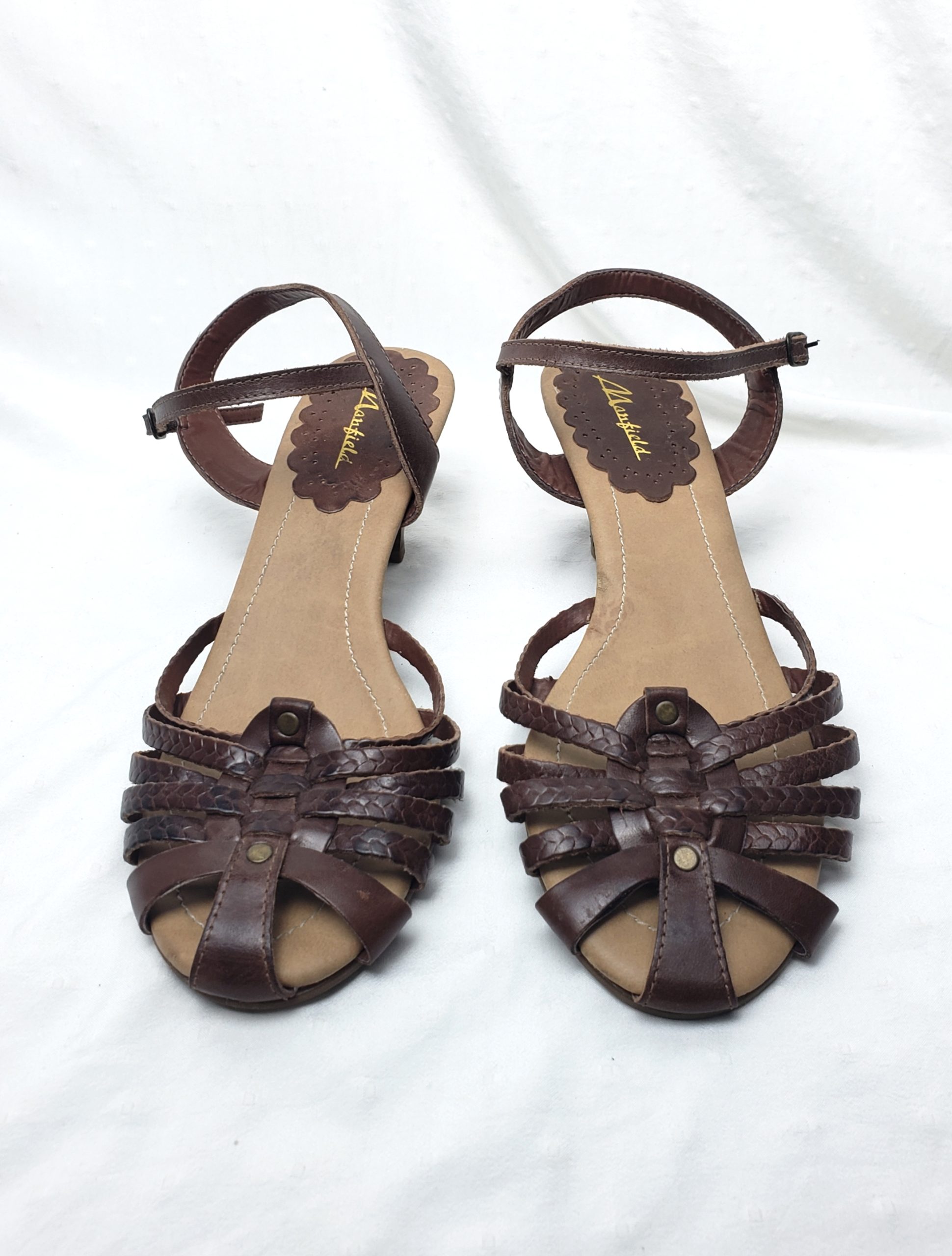 Літні шкіряні сандалі коричневі на каблуку 8 см розмір 39 - елегантне жіноче взуття 8 Літні шкіряні сандалі коричневі на каблуку 8 см розмір 39 - елегантне жіноче взуття - Зображення 8