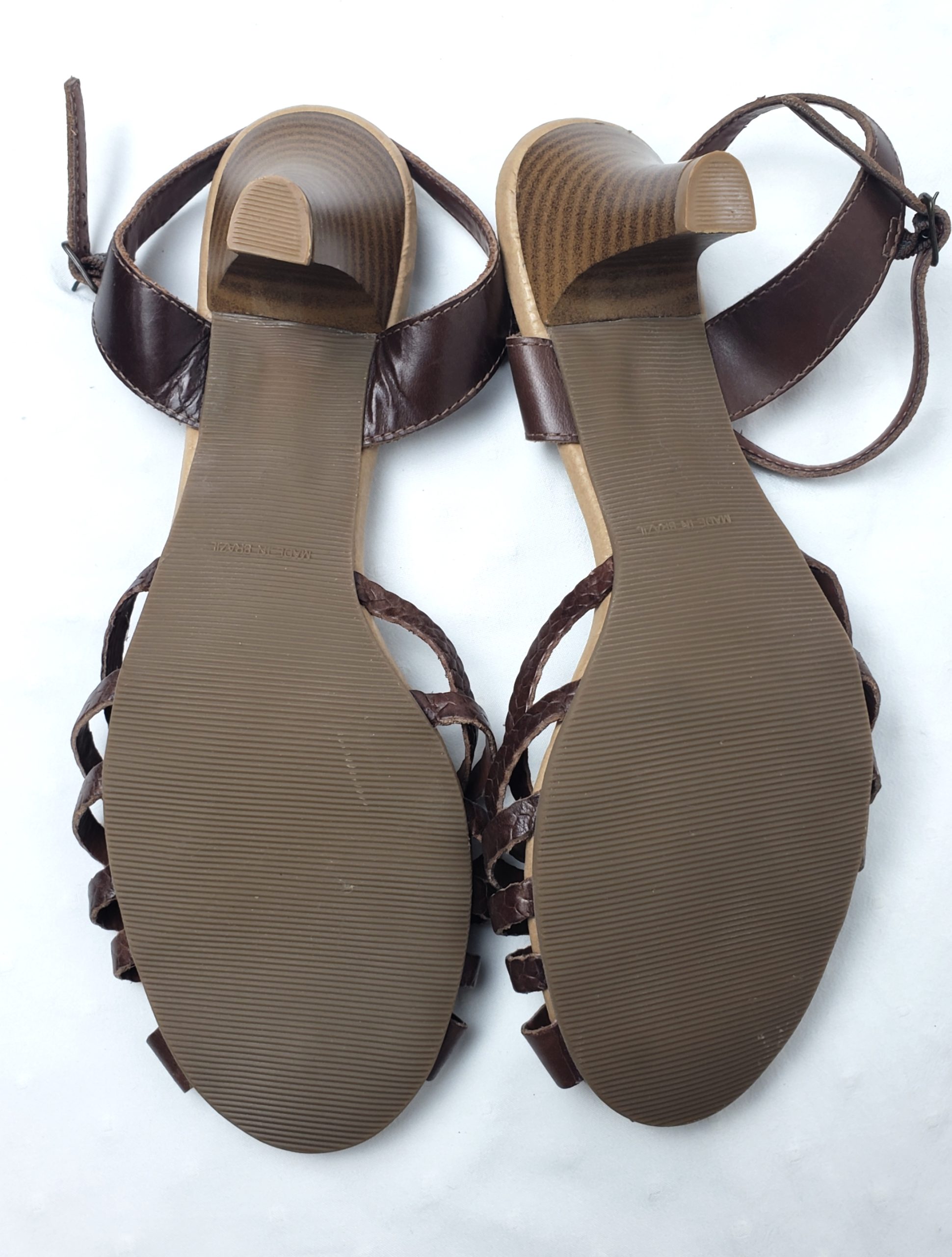 Літні шкіряні сандалі коричневі на каблуку 8 см розмір 39 - елегантне жіноче взуття 2 Літні шкіряні сандалі коричневі на каблуку 8 см розмір 39 - елегантне жіноче взуття - Зображення 2