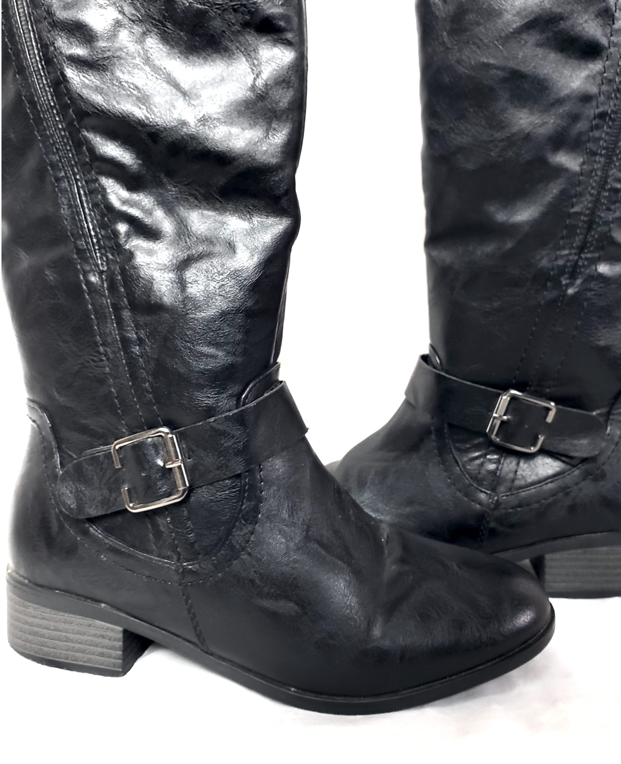 Жіночі чорні чоботи Lilley розмір 38/39 з еко-шкіри - стильне взуття для весни, осені та зими 6 Жіночі чорні чоботи Lilley розмір 38/39 з еко-шкіри - стильне взуття для весни, осені та зими - Зображення 6