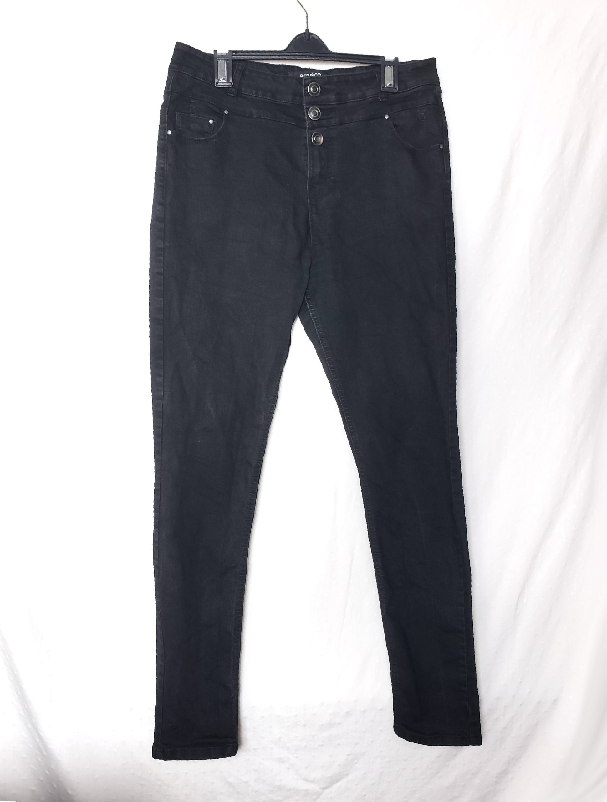 Чорні жіночі джинси PEP&CO з високою талією - вживані джинси в ідеальному стані 1 Чорні жіночі джинси PEP&CO з високою талією - вживані джинси в ідеальному стані