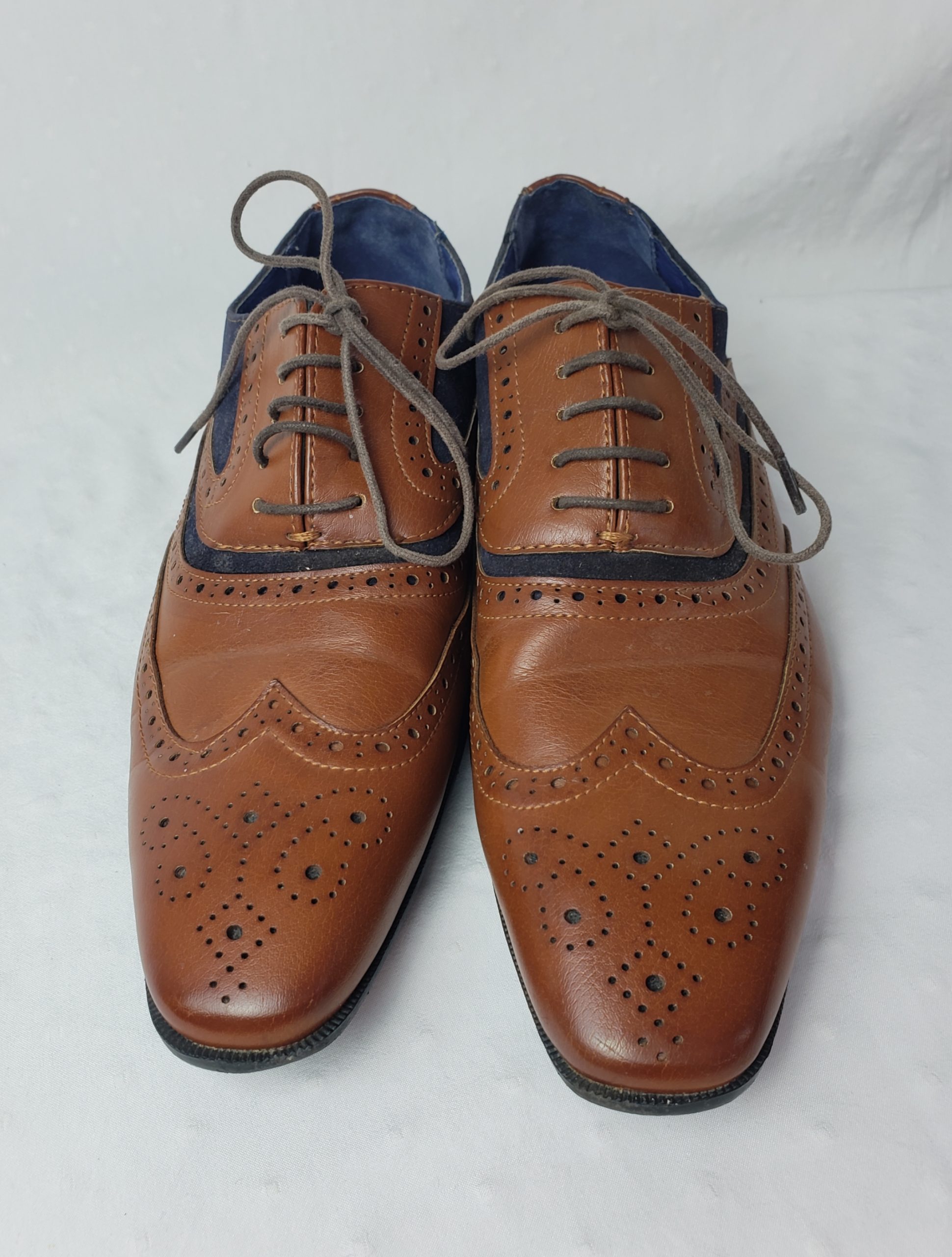 Чоловічі шкіряні туфлі Charles Southwell 40 розмір коричневі з фіолетовими вставками 2 Чоловічі шкіряні туфлі Charles Southwell 40 розмір коричневі з фіолетовими вставками - Зображення 2