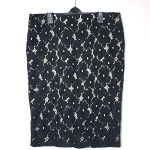 Чорна спідниця George з мереживом - елегантна жіноча спідниця міді в ідеальному стані