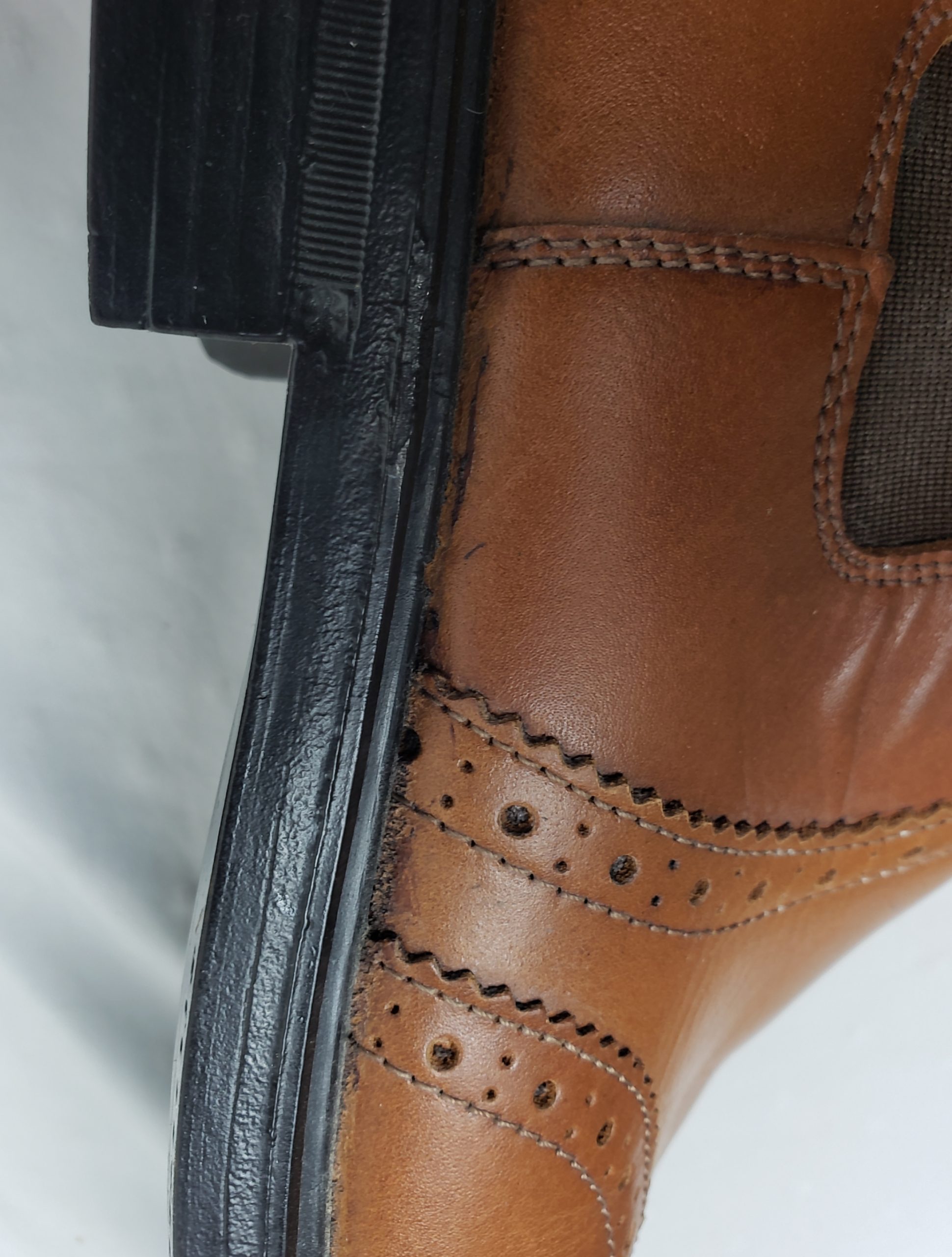 Чоловічі шкіряні черевики челсі Oaktrak коричневі розмір 44 - класичне взуття з брогуванням 8 Чоловічі шкіряні черевики челсі Oaktrak коричневі розмір 44 - класичне взуття з брогуванням - Зображення 8