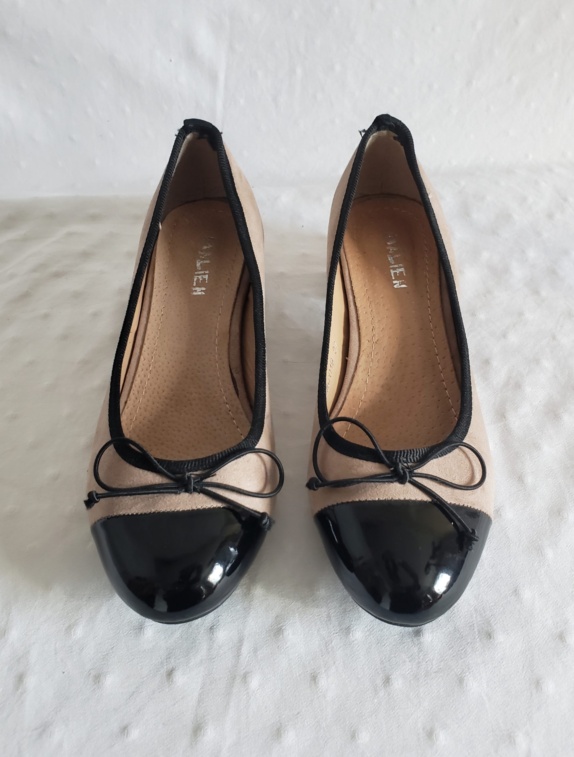 Балетки жіночі літні бежеві з чорним розмір 37 - елегантне взуття з штучної замші 8 Балетки жіночі літні бежеві з чорним розмір 37 - елегантне взуття з штучної замші - Зображення 8