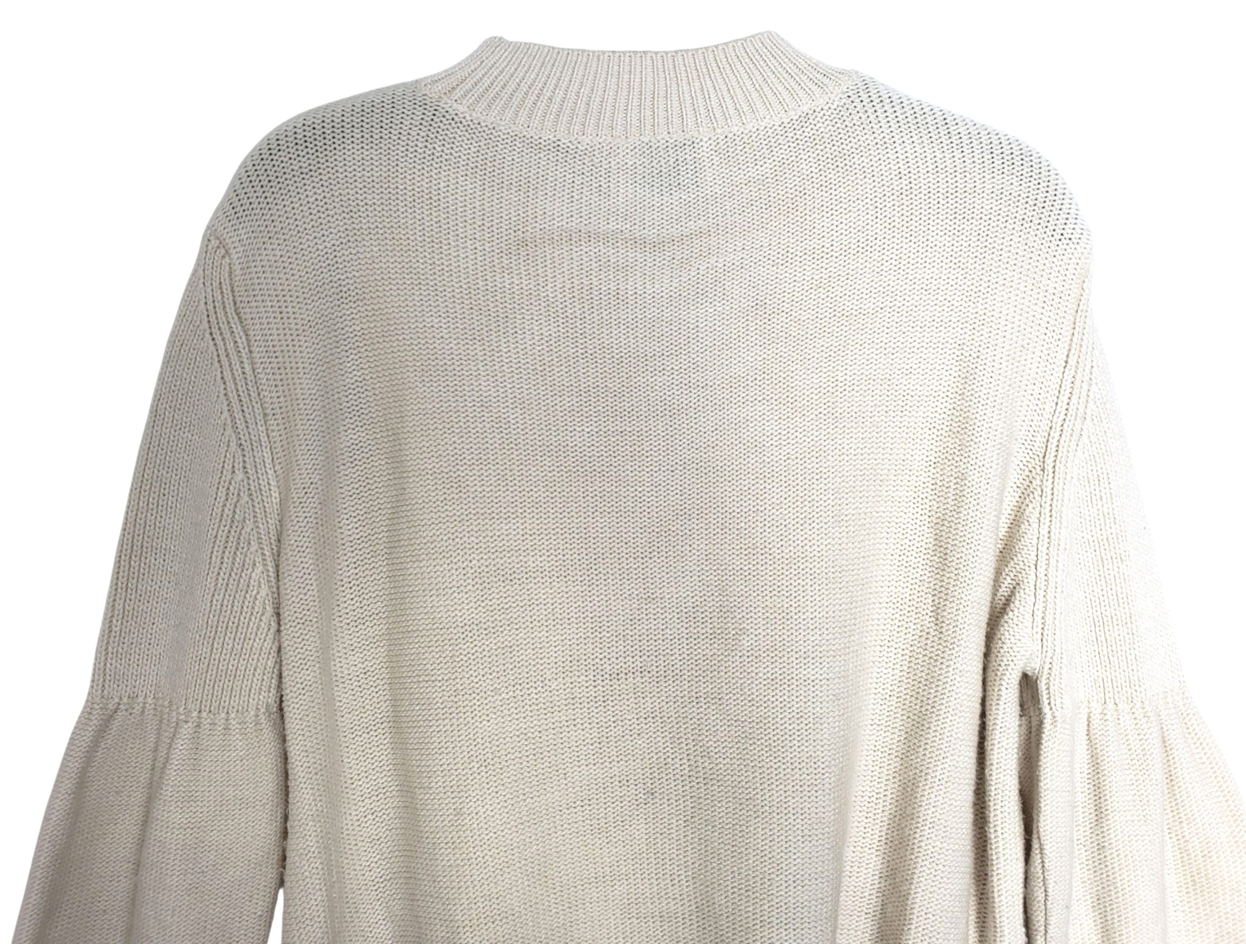 Бежевий светр жіночий з аранським візерунком Papaya - акриловий в'язаний пуловер XL 3 Бежевий светр жіночий з аранським візерунком Papaya - акриловий в'язаний пуловер XL - Зображення 3