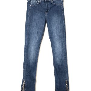 Стильні сині джинси скінні H&M - елегантний модний образ з блискавками