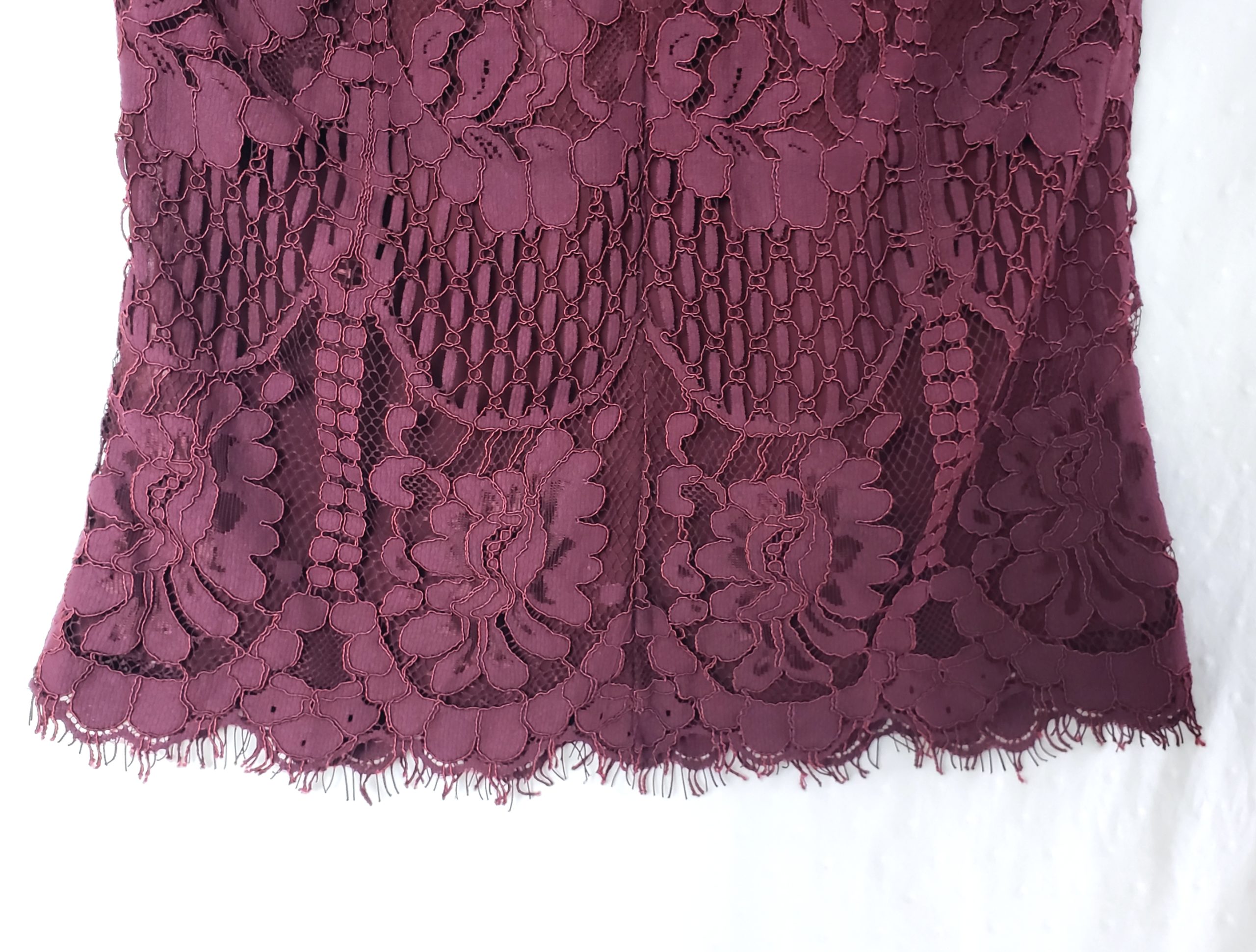 Елегантна бордова блуза з мереживом - стильний топ для модних жінок 5 Елегантна бордова блуза з мереживом - стильний топ для модних жінок - Зображення 5