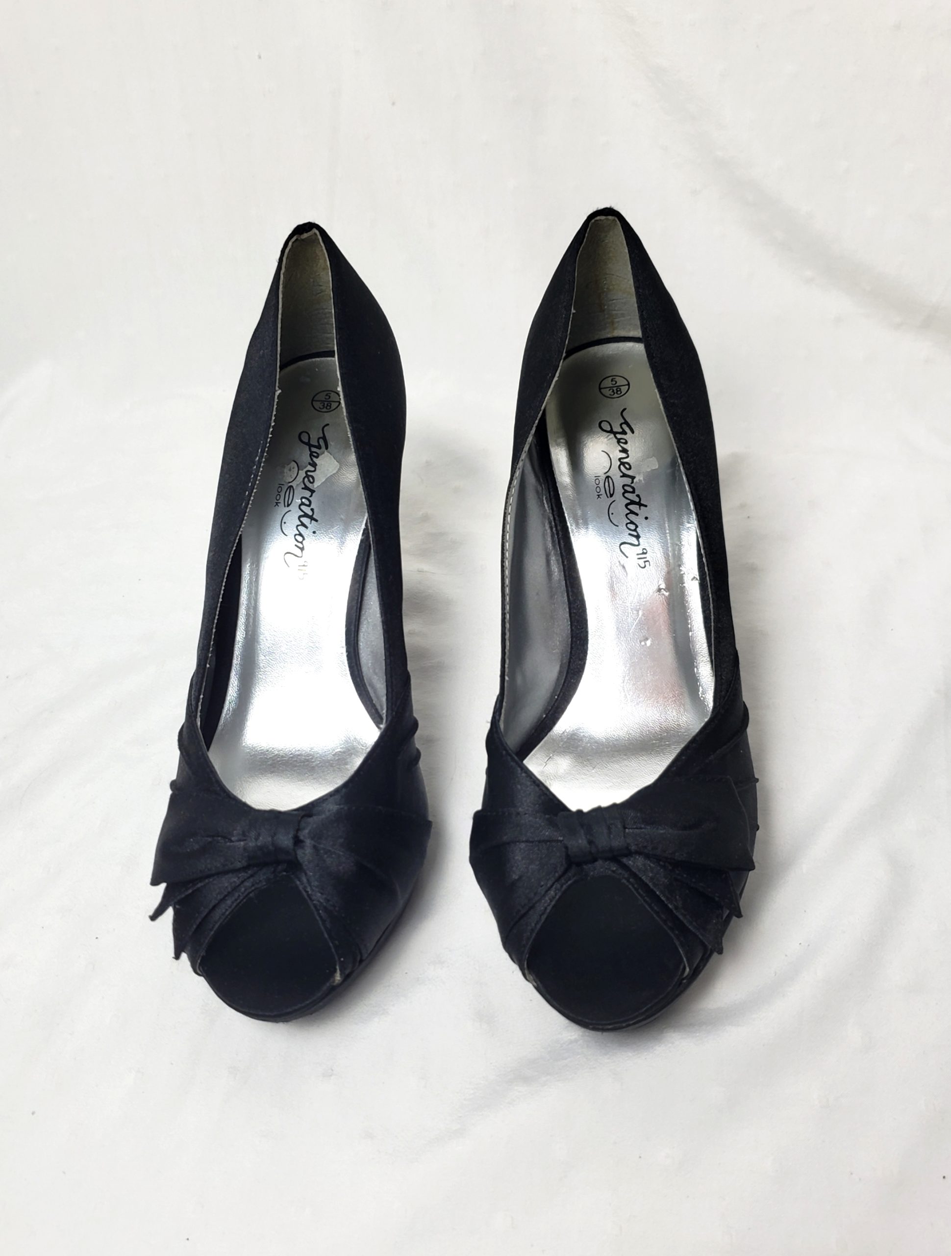 Літні чорні туфлі на каблуку 10 см розмір 38 - елегантне взуття для офісу та свят 2 Літні чорні туфлі на каблуку 10 см розмір 38 - елегантне взуття для офісу та свят - Зображення 2