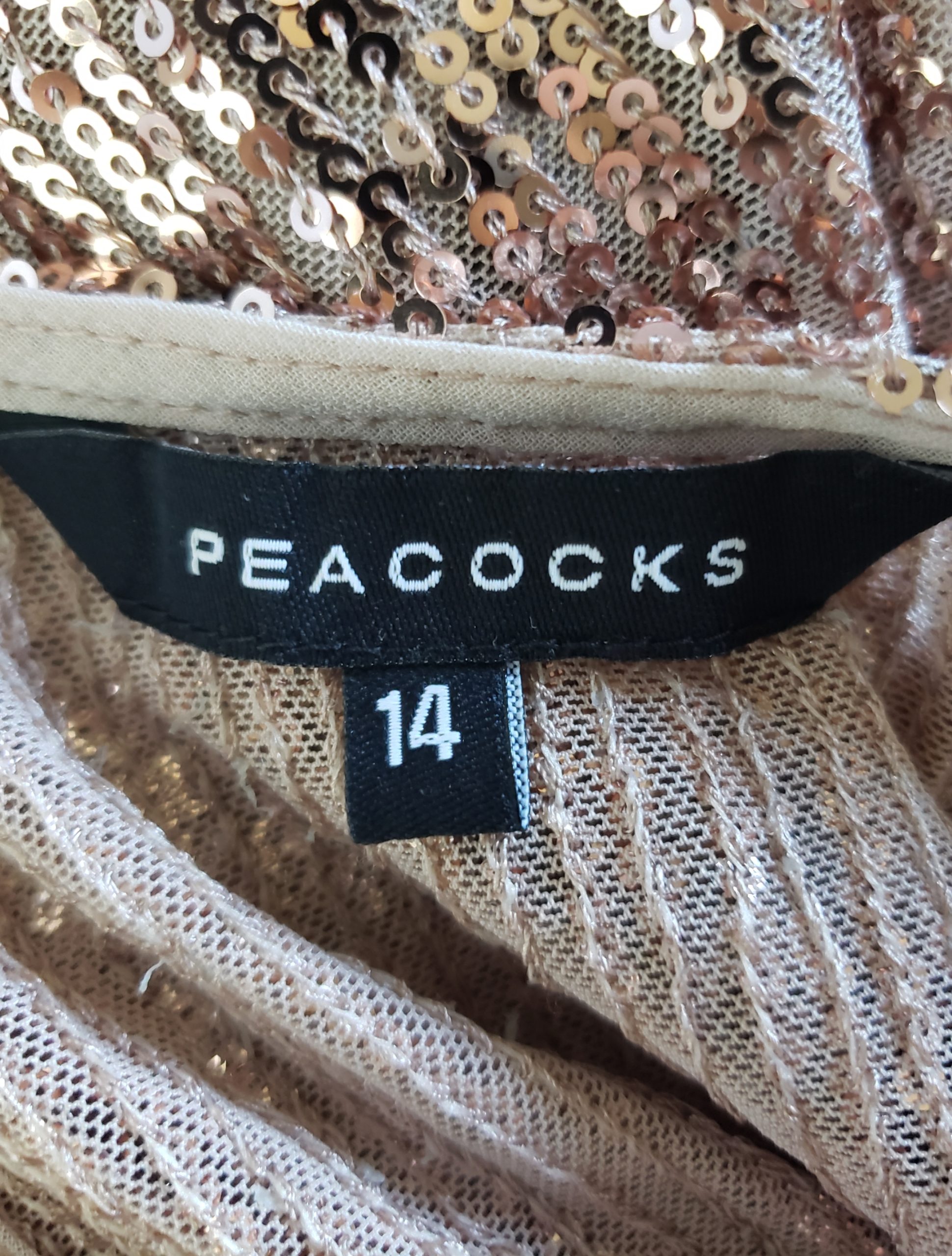 Блискуча топ-майка Peacocks рожеве золото з паєтками - святкова вечірня сукня для особливих моментів 7 Блискуча топ-майка Peacocks рожеве золото з паєтками - святкова вечірня сукня для особливих моментів - Зображення 7