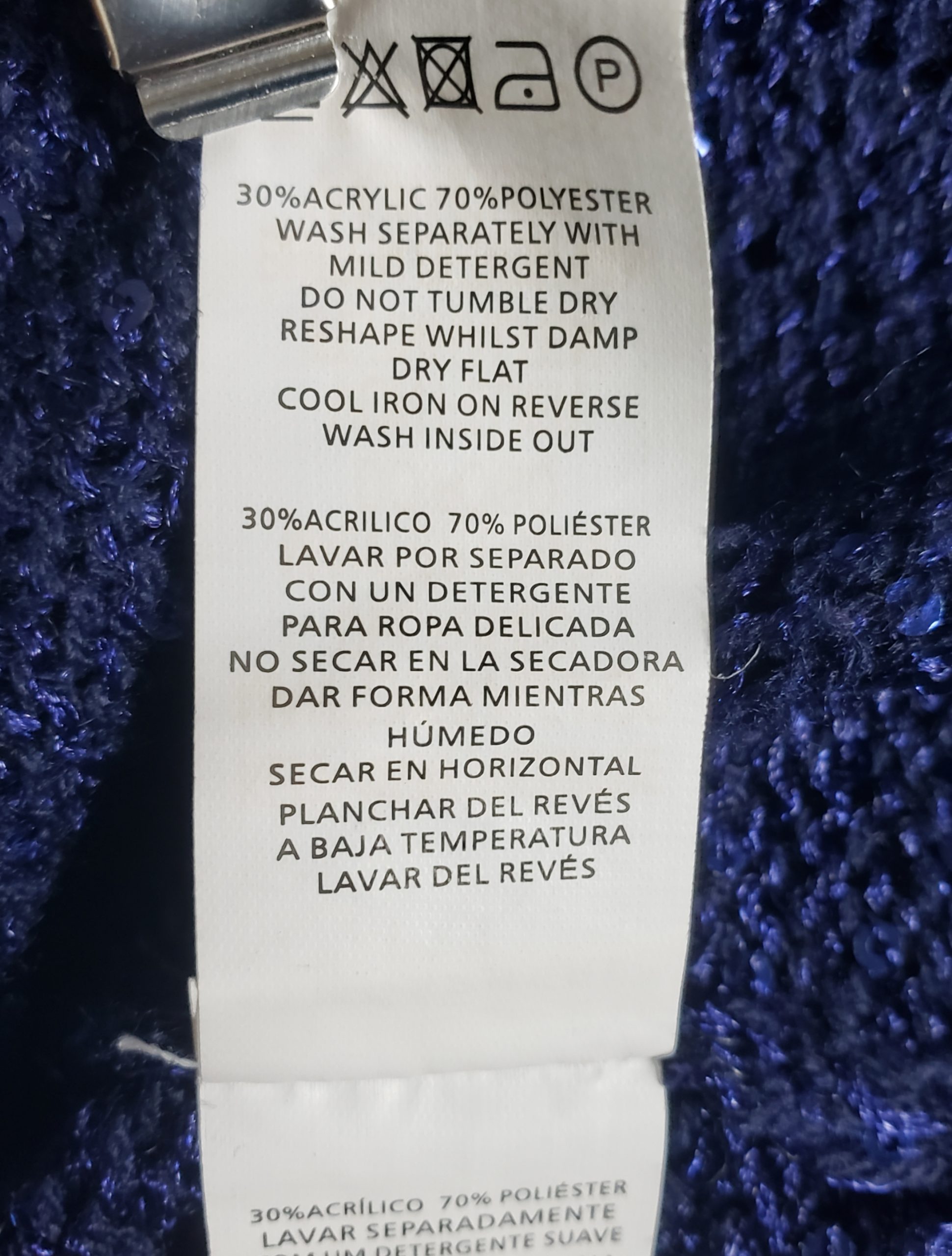 Синій жіночий кардиган з паєтками ATMOSPHERE - елегантний в'язаний кардиган розмір 44 7 Синій жіночий кардиган з паєтками ATMOSPHERE - елегантний в'язаний кардиган розмір 44 - Зображення 7