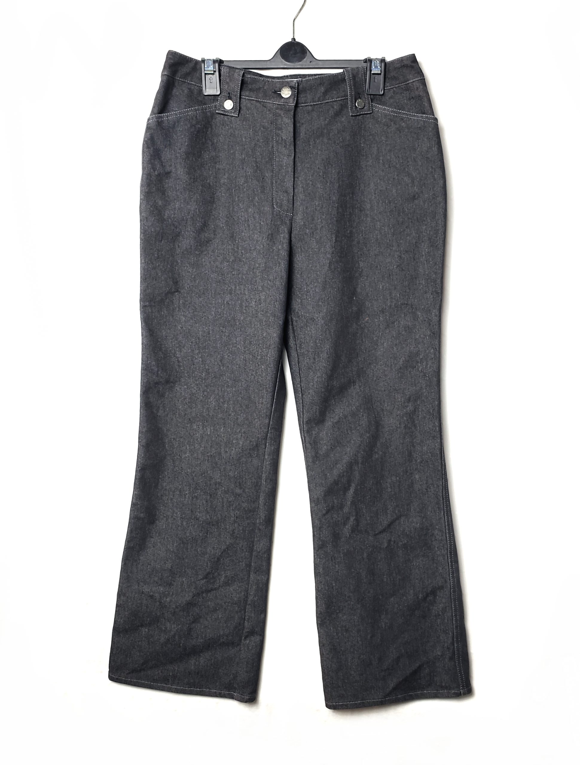 Сірі жіночі брюки Per Una розмір 14S - класичні штани з бавовни 1 Сірі жіночі брюки Per Una розмір 14S - класичні штани з бавовни