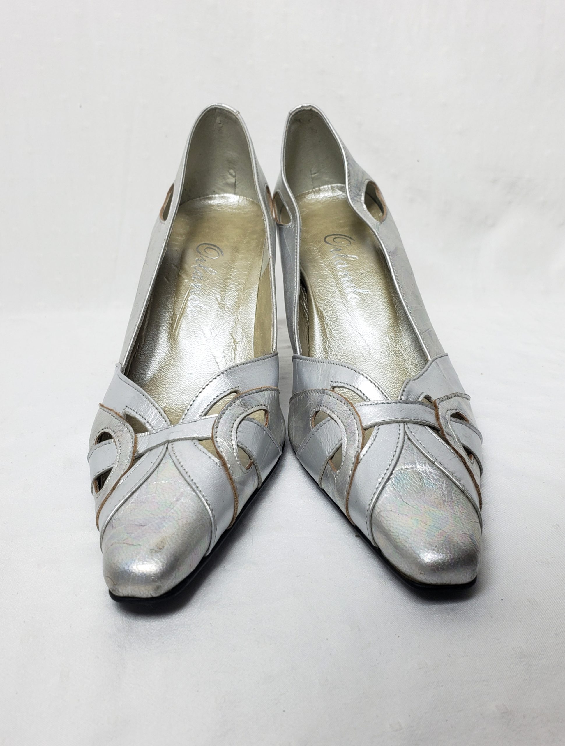 Срібні літні туфлі Orlando 39/40 розмір - елегантне взуття для особливих випадків та повсякденного носіння 2 Срібні літні туфлі Orlando 39/40 розмір - елегантне взуття для особливих випадків та повсякденного носіння - Зображення 2
