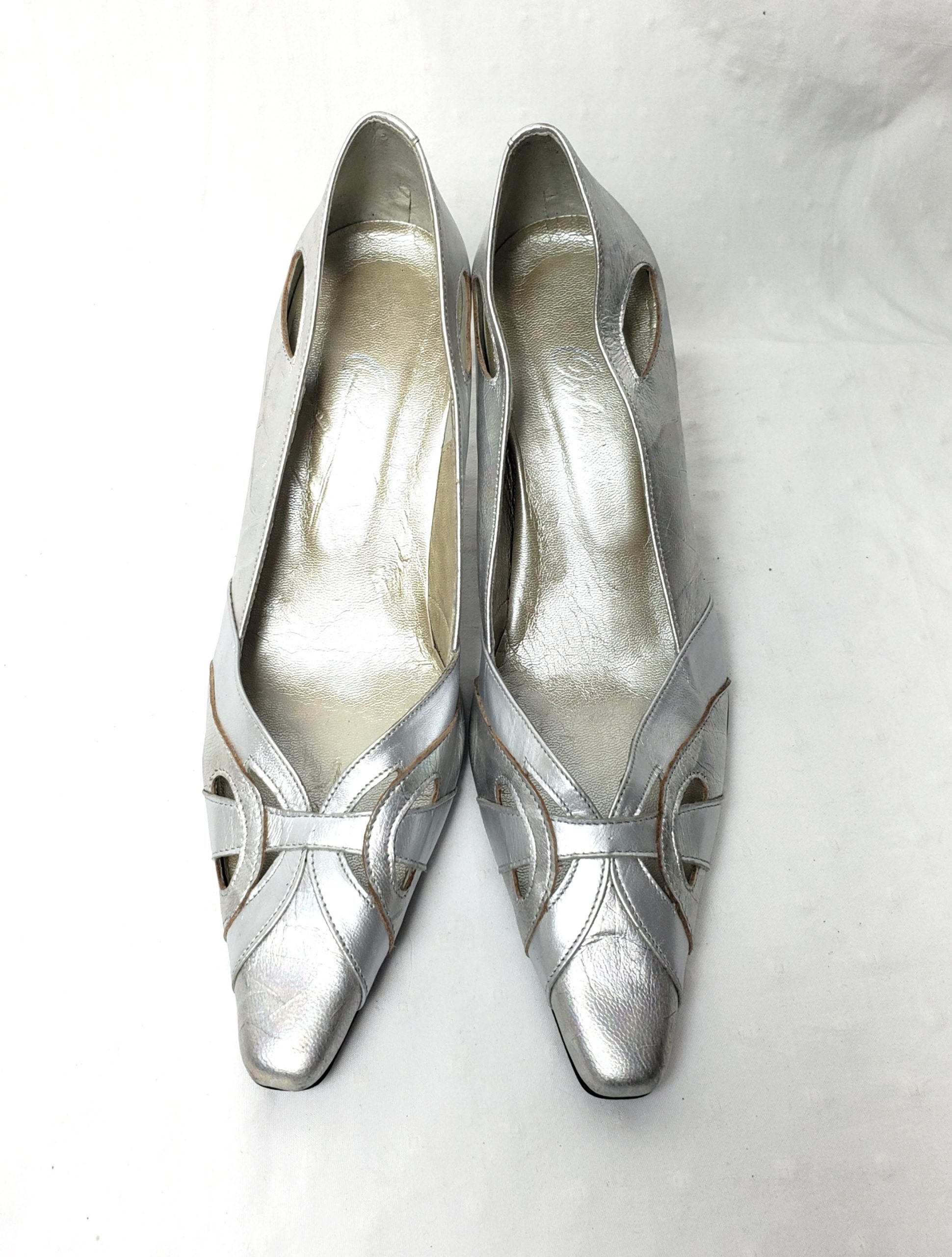 Срібні літні туфлі Orlando 39/40 розмір - елегантне взуття для особливих випадків та повсякденного носіння 3 Срібні літні туфлі Orlando 39/40 розмір - елегантне взуття для особливих випадків та повсякденного носіння - Зображення 3