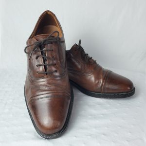 Стильні чоловічі туфлі з натуральної шкіри - елегантний коричневий vintage стиль розмір 44