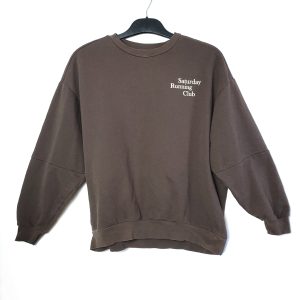 Коричневий светшот Saturday Running Club спортивний стиль для активного життя
