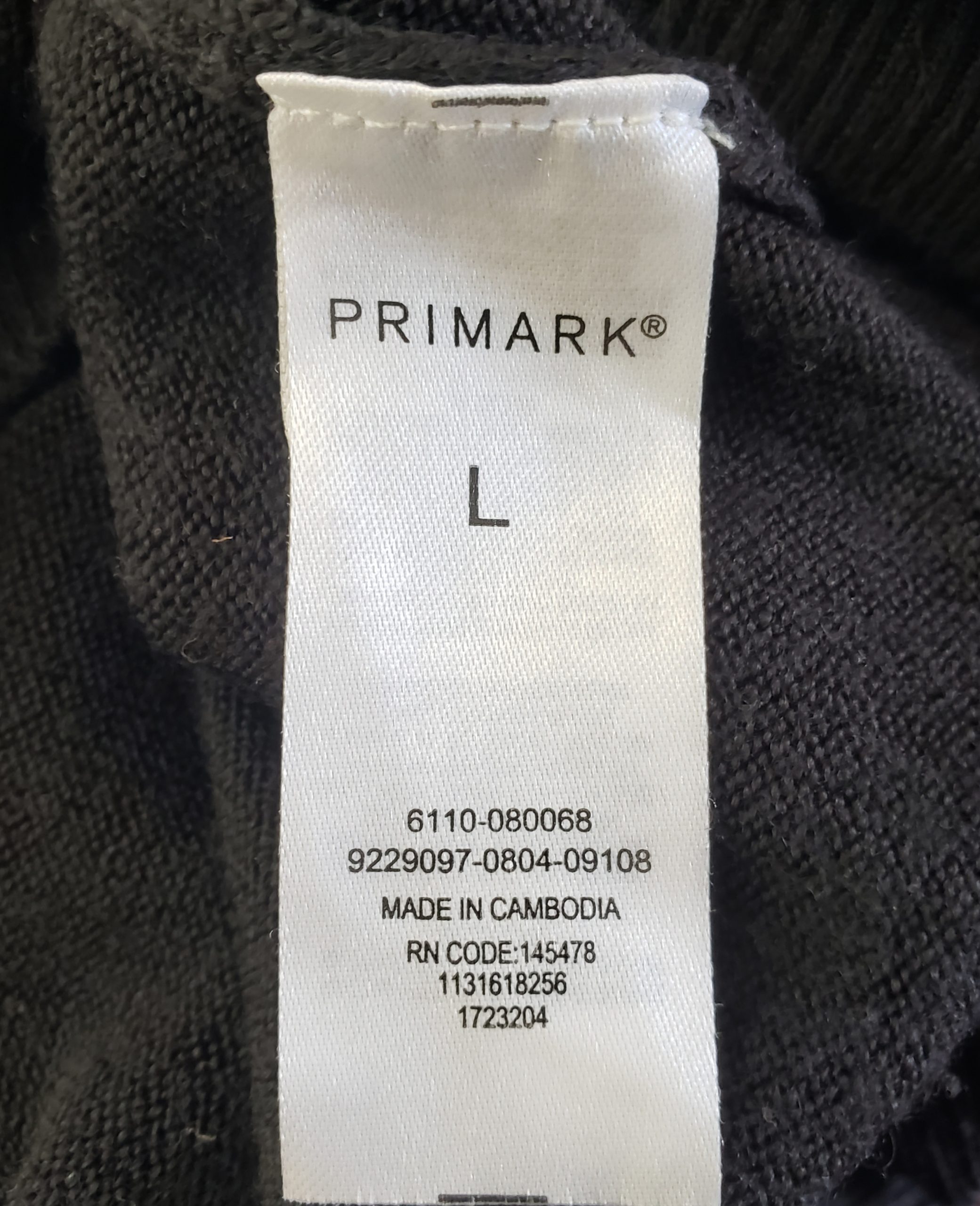 Чорний светр Primark з акрилу - класичний пуловер з довгим рукавом L розмір 7 Чорний светр Primark з акрилу - класичний пуловер з довгим рукавом L розмір - Зображення 7