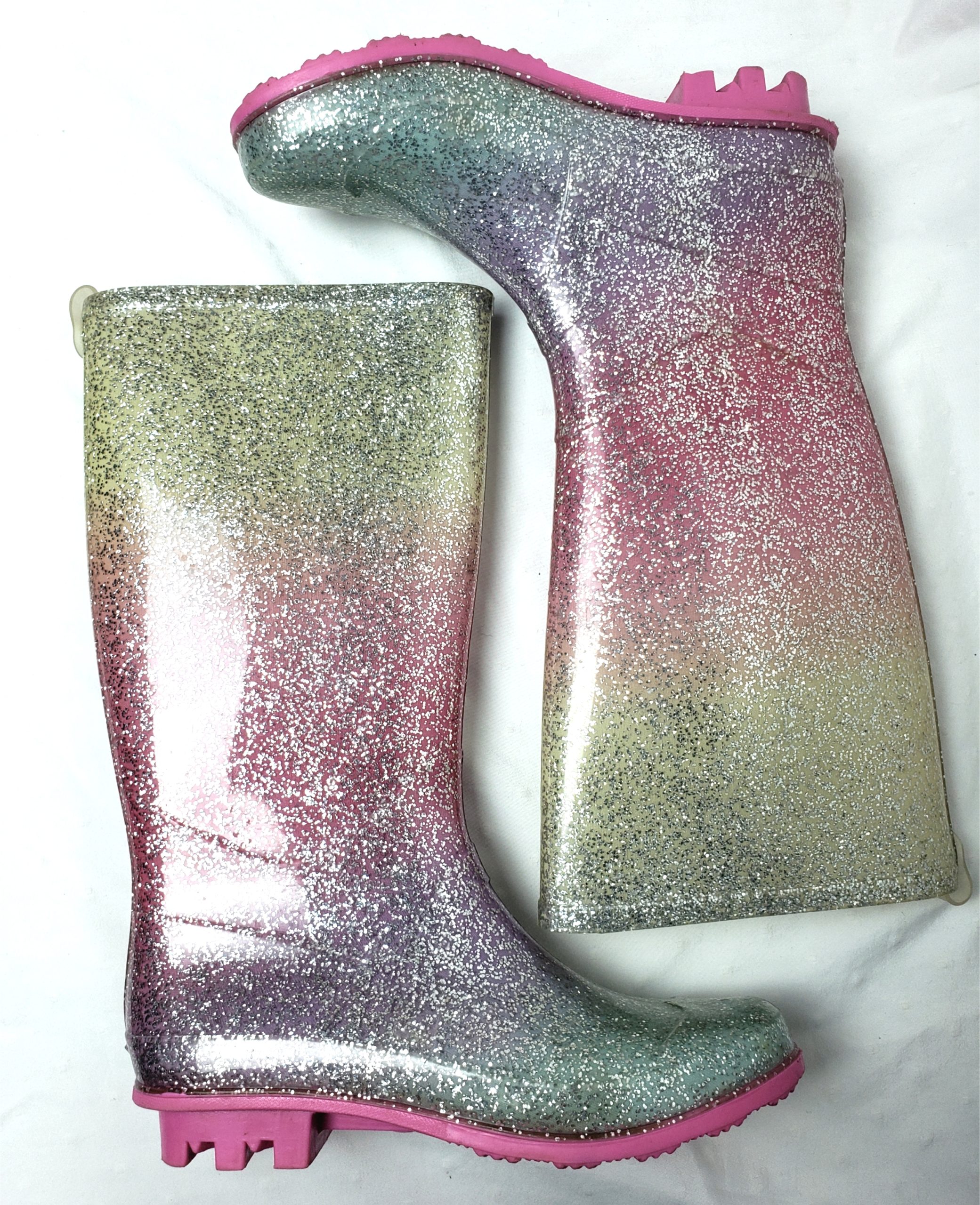 Стильні веселкові гумові чоботи - модний багатокольоровий дизайн з блискітками 35/36 5 Стильні веселкові гумові чоботи - модний багатокольоровий дизайн з блискітками 35/36 - Зображення 5