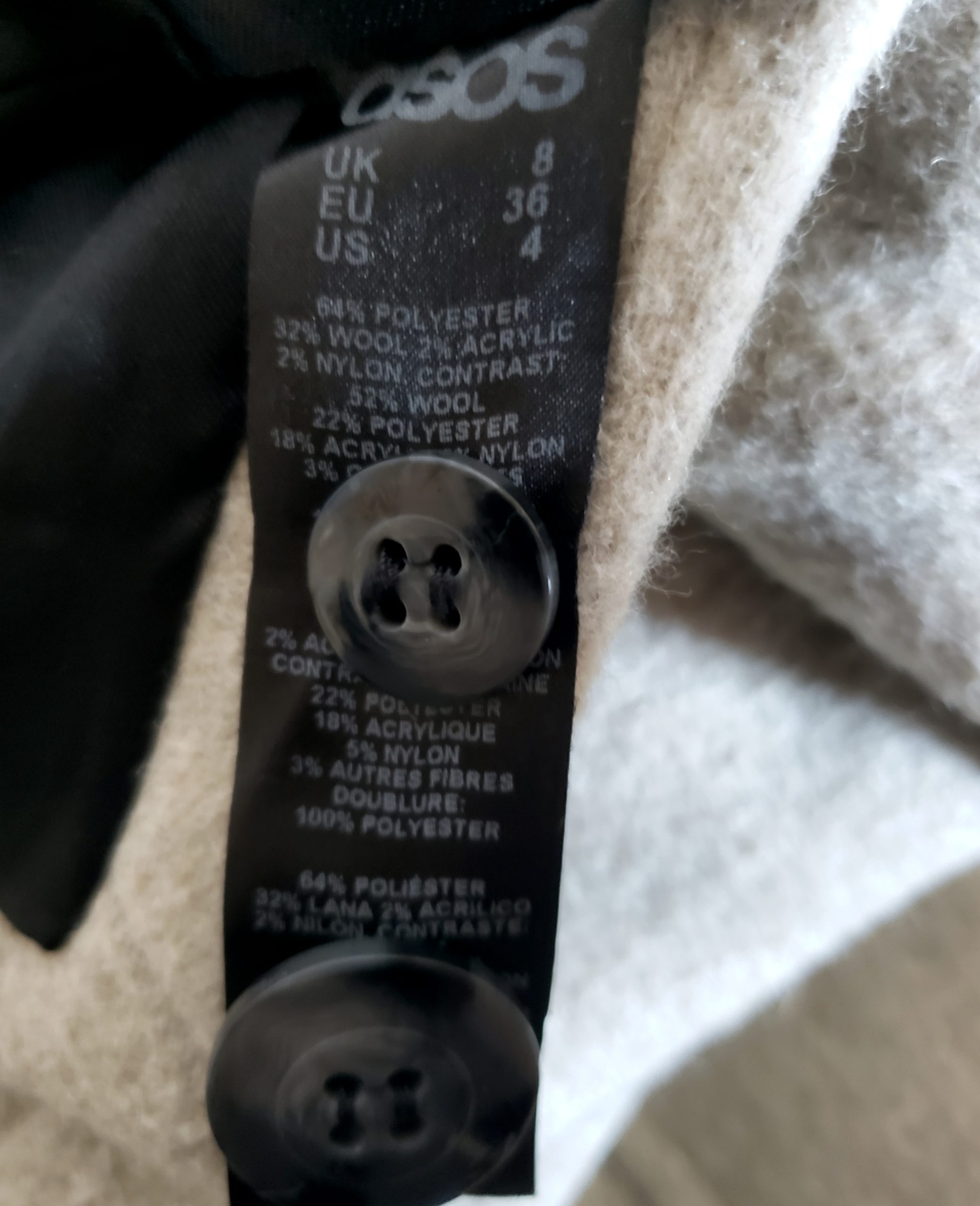 Стильне двобортне пальто ASOS - елегантний тренч бежево-синій колір, модний винтажний стиль 8 Стильне двобортне пальто ASOS - елегантний тренч бежево-синій колір, модний винтажний стиль - Зображення 8