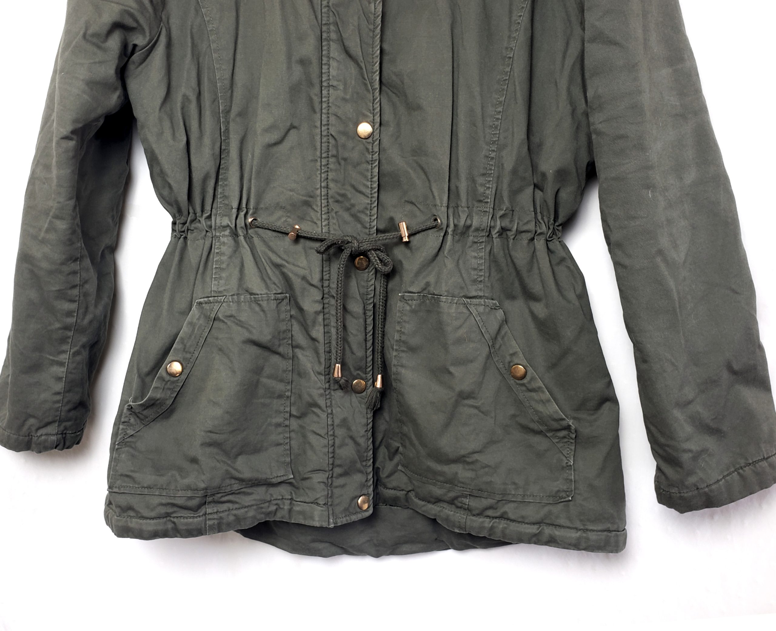 Жіноча куртка хакі з капюшоном Identity - бавовняна парка вживана розмір 42 6 Жіноча куртка хакі з капюшоном Identity - бавовняна парка вживана розмір 42 - Зображення 6